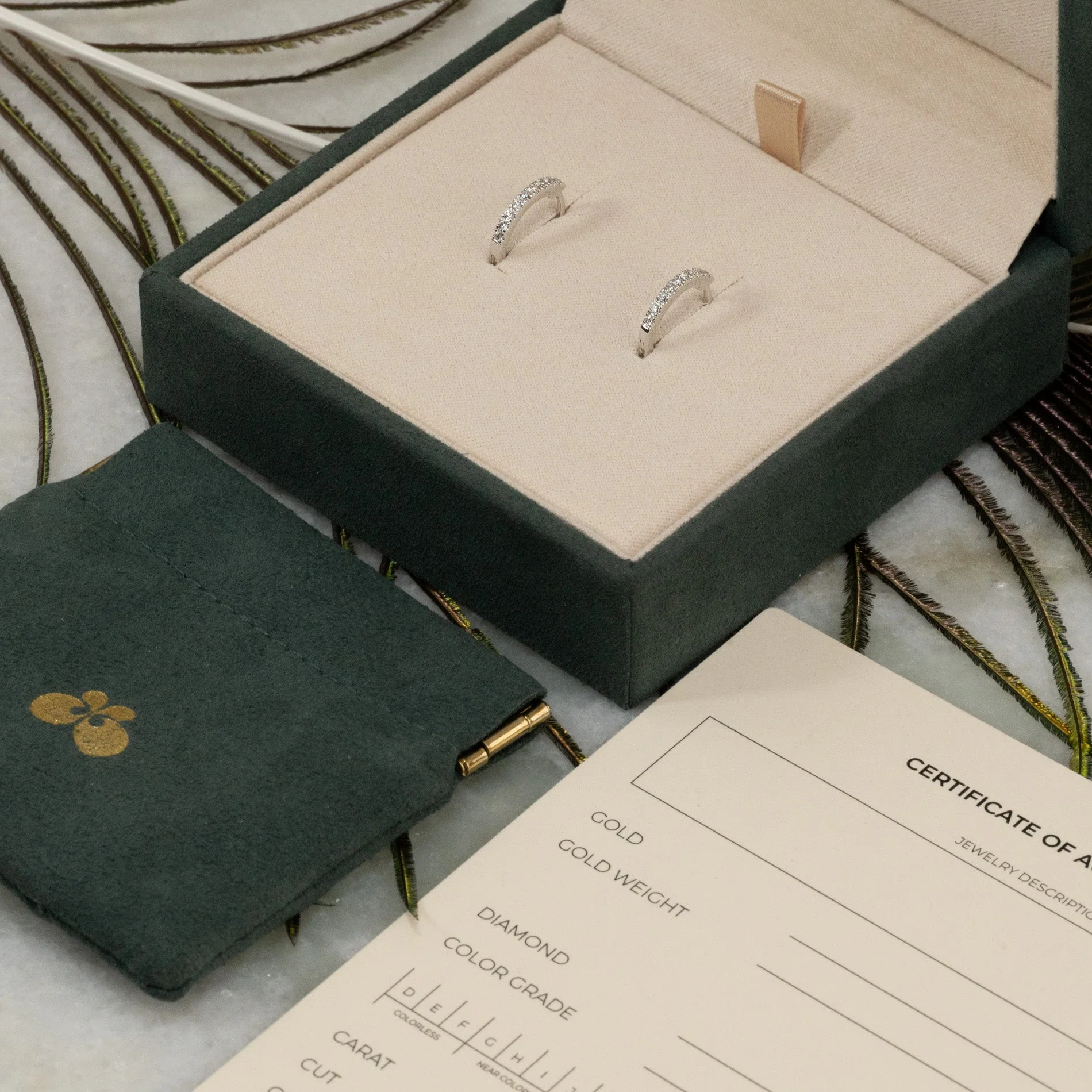 CLASSIC LAB-DIAMOND CREOL EARRING - 0.15ct - WG - Image 7