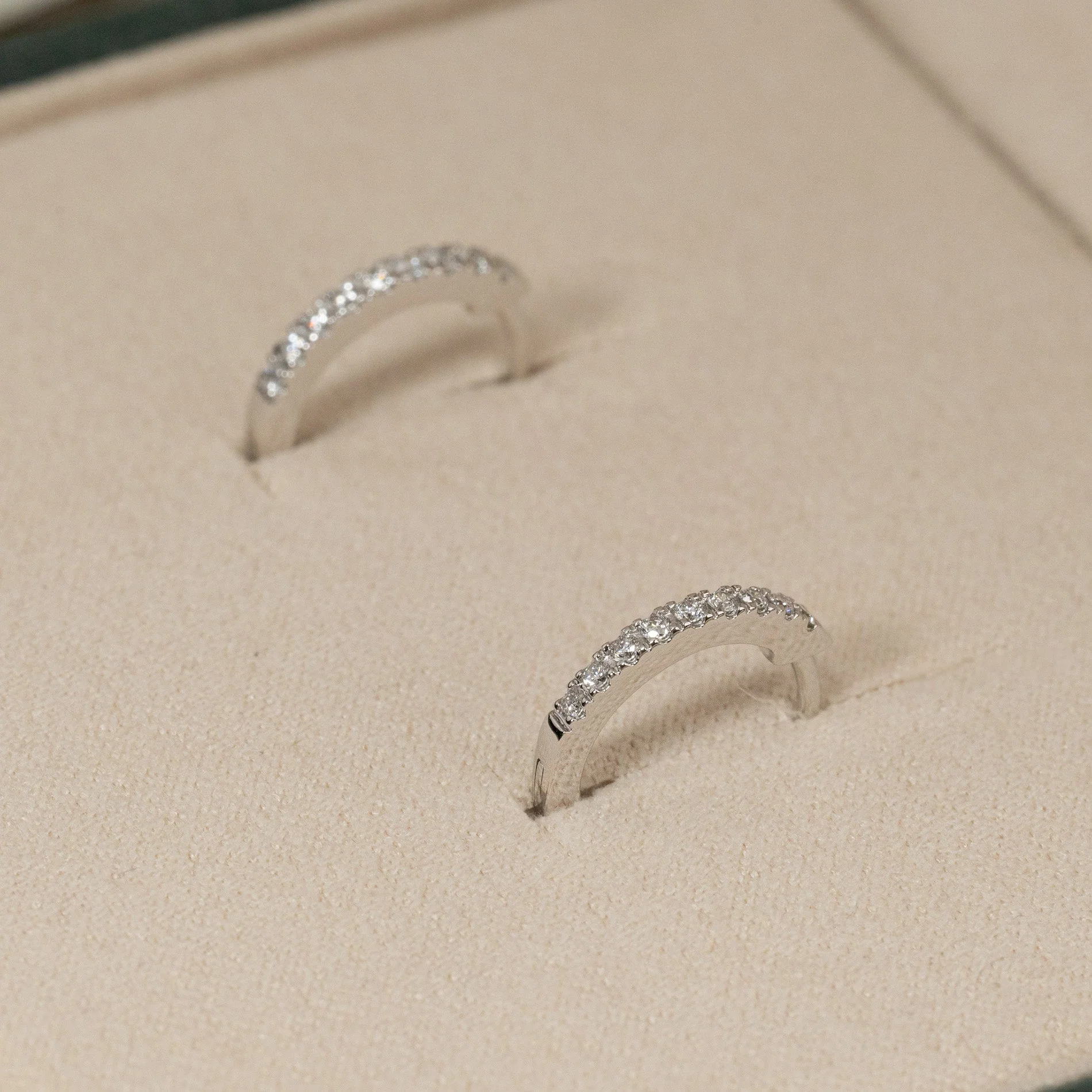 CLASSIC LAB-DIAMOND CREOL EARRING - 0.15ct - WG - Image 8
