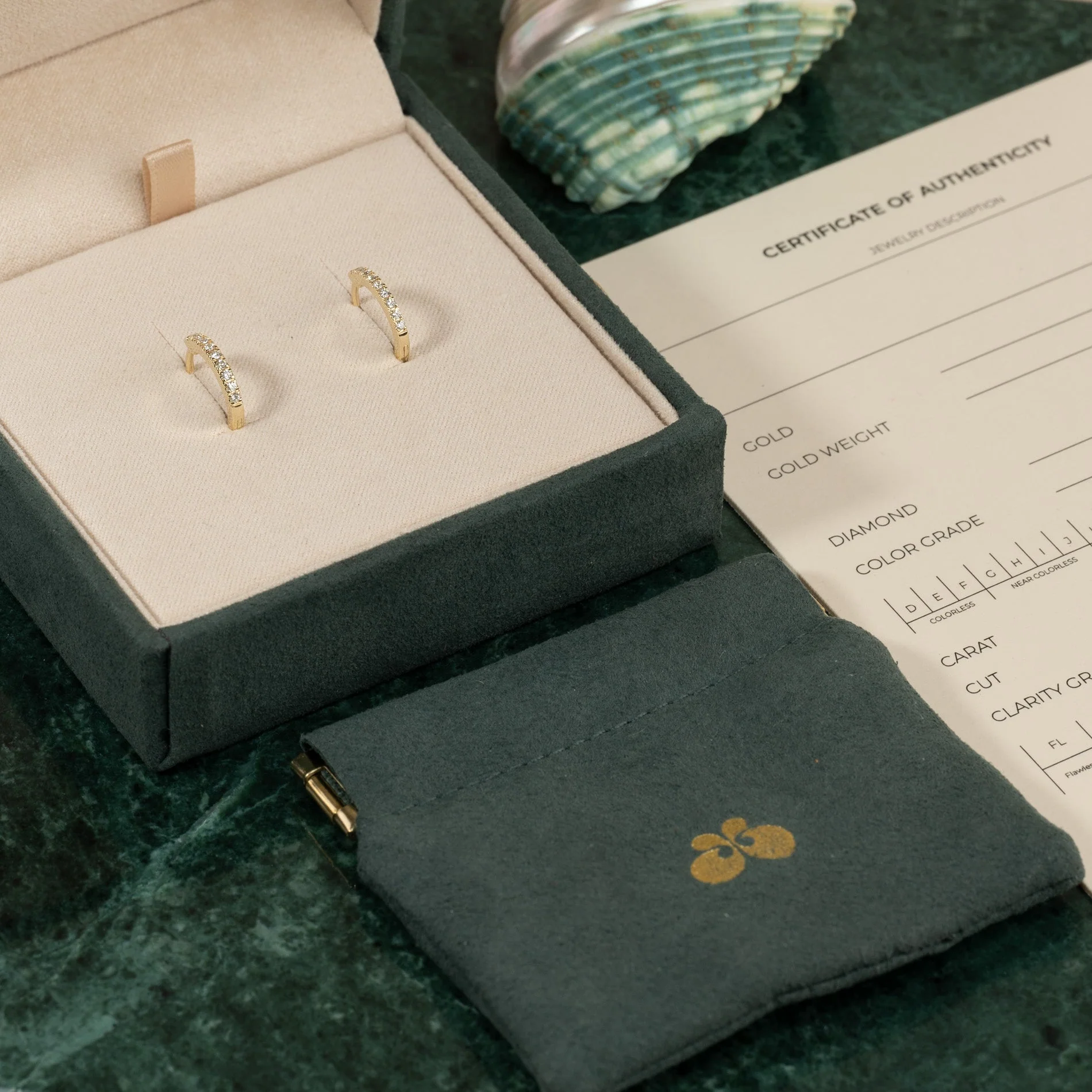 CLASSIC LAB-DIAMOND CREOL EARRING - 0.15ct - YG - Image 10