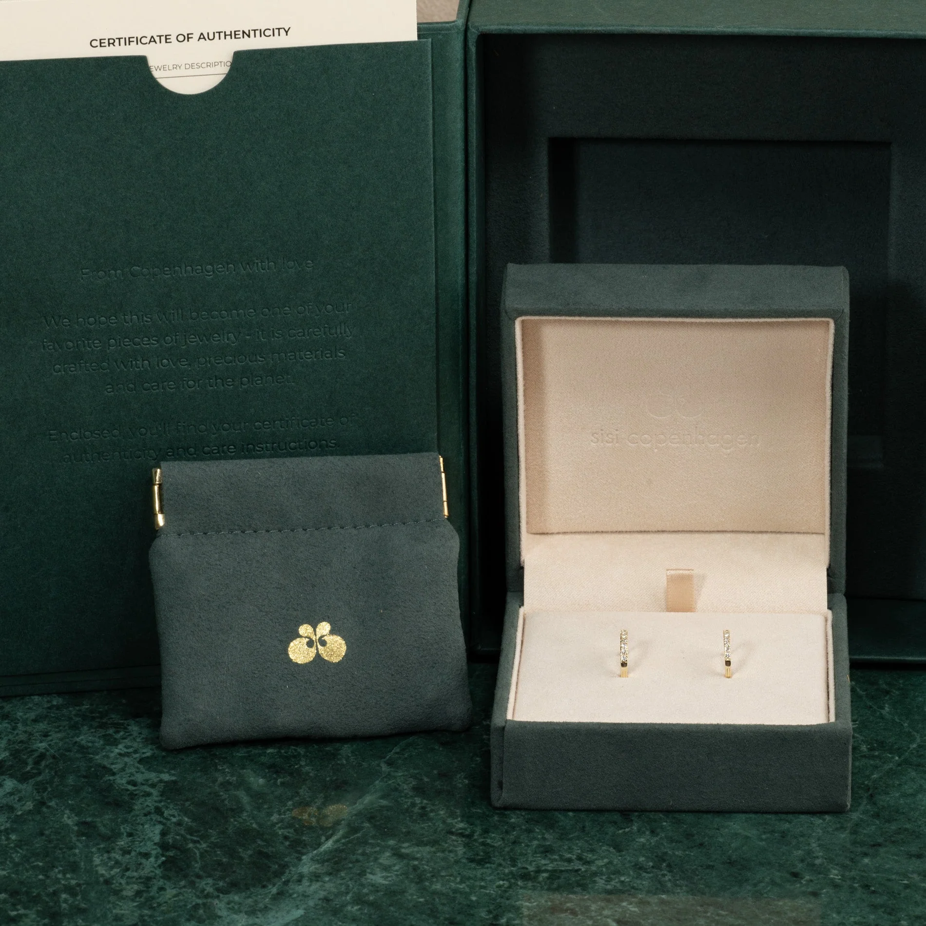 CLASSIC LAB-DIAMOND CREOL EARRING - 0.15ct - YG - Image 14