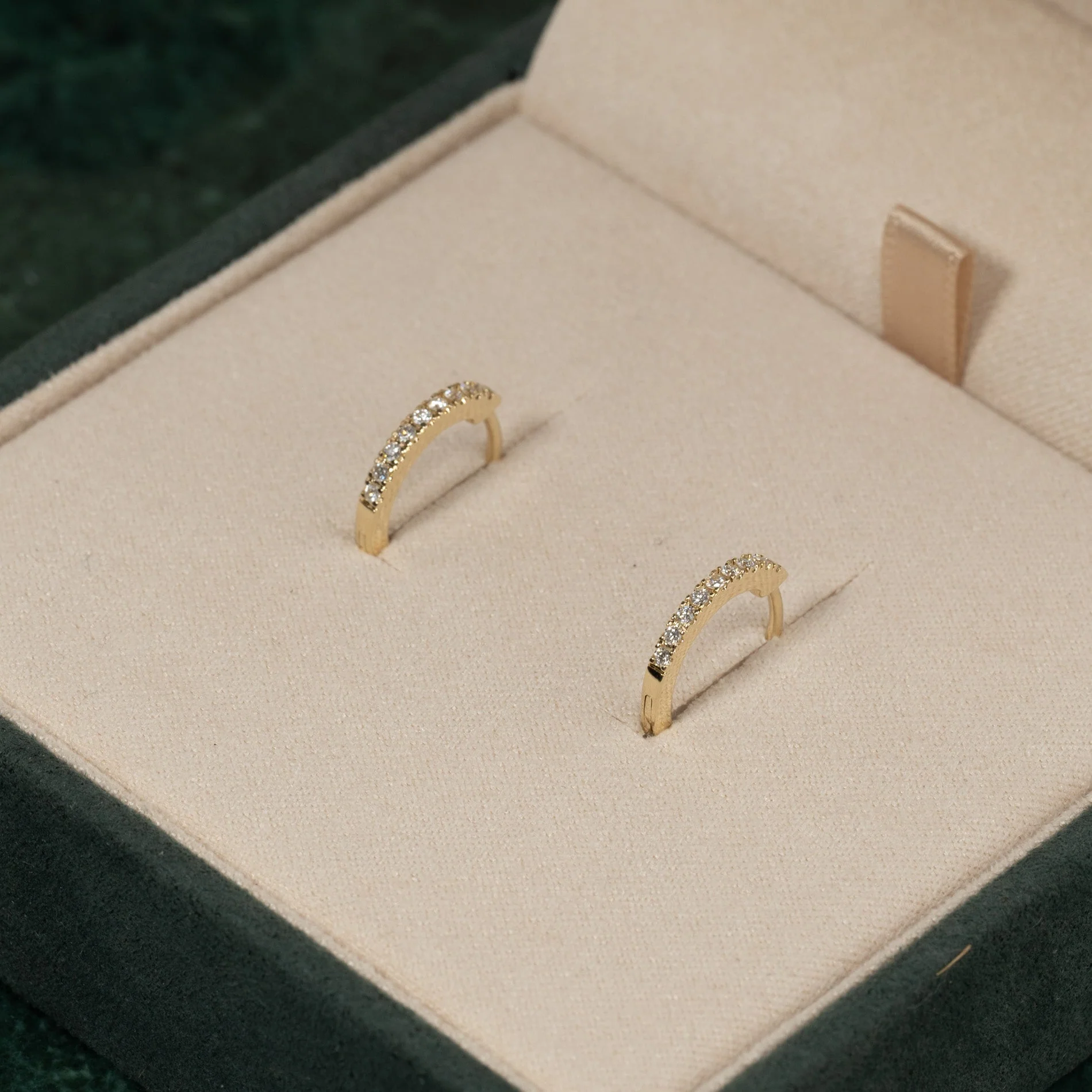 CLASSIC LAB-DIAMOND CREOL EARRING - 0.15ct - YG - Image 8