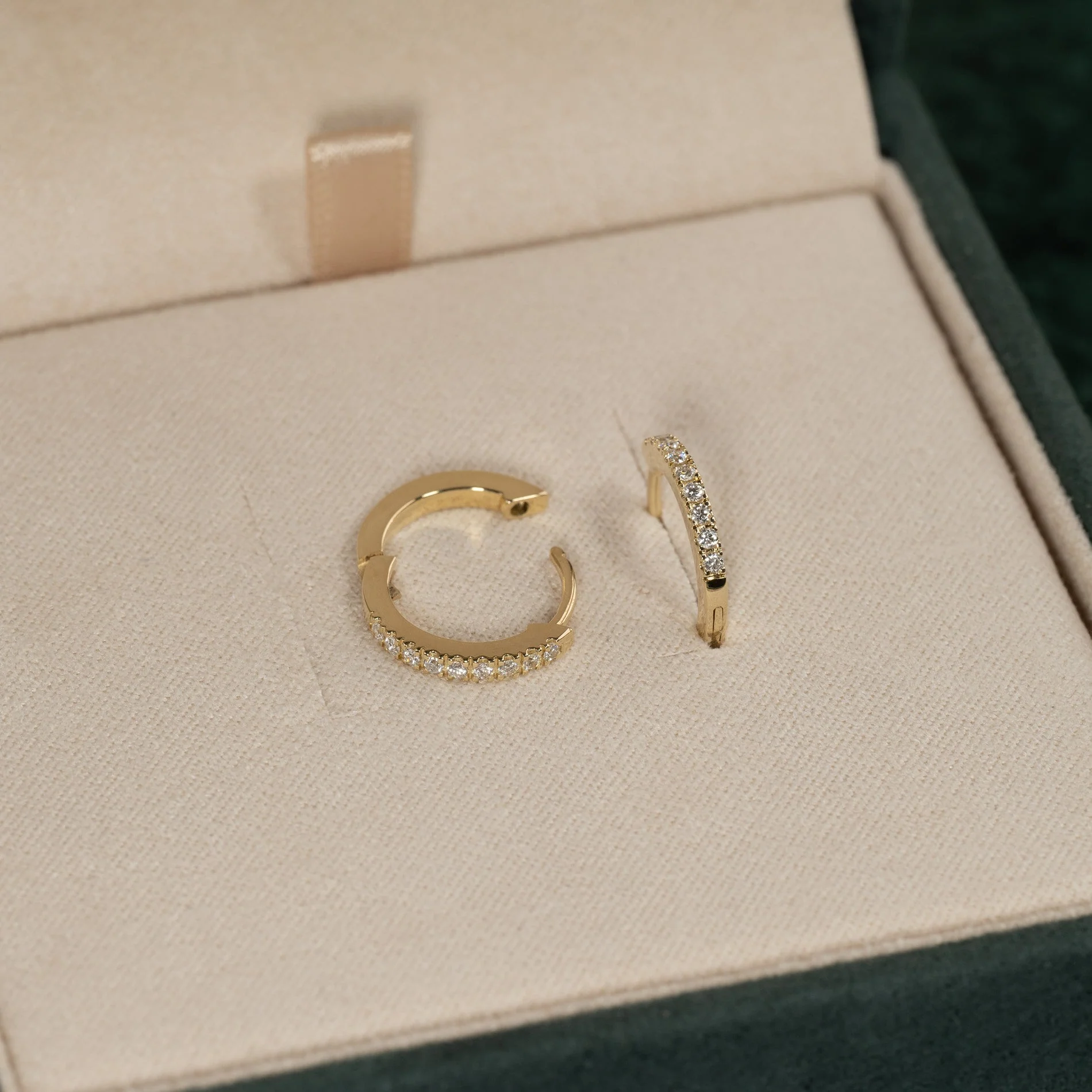 CLASSIC LAB-DIAMOND CREOL EARRING - 0.15ct - YG - Image 9