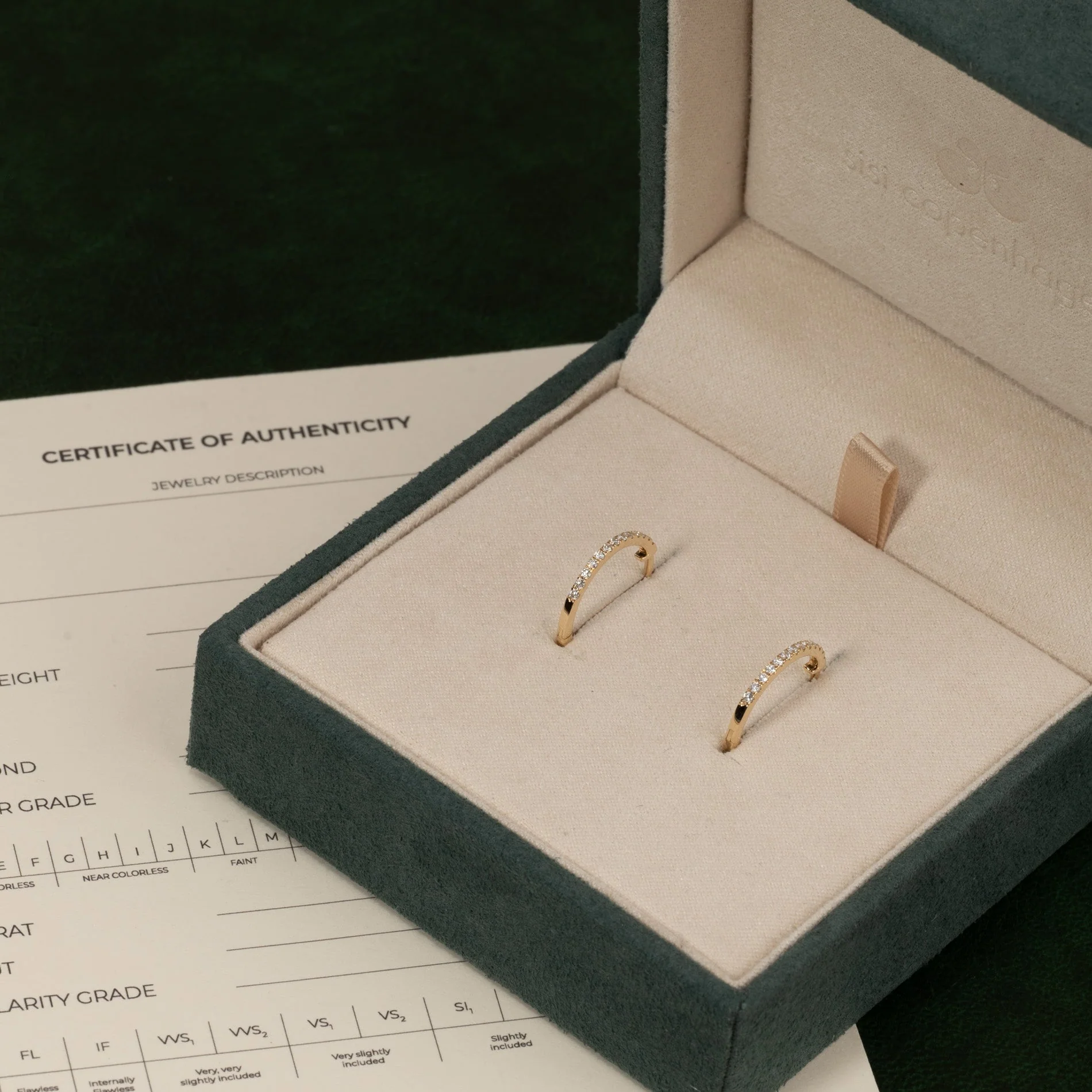 CLASSIC LAB-DIAMOND CREOL EARRING - 0.2ct - YG - Image 13