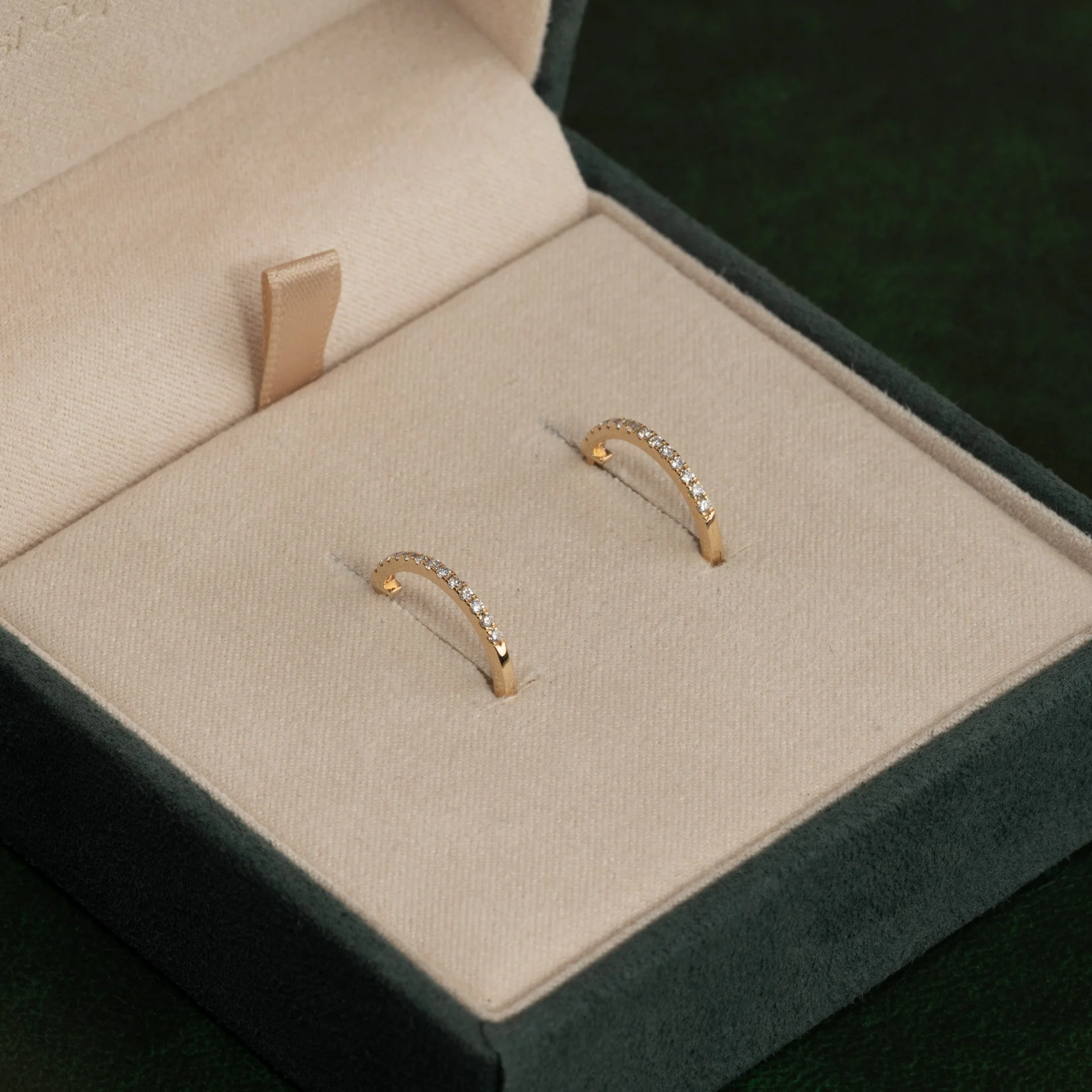 CLASSIC LAB-DIAMOND CREOL EARRING - 0.2ct - YG - Image 6