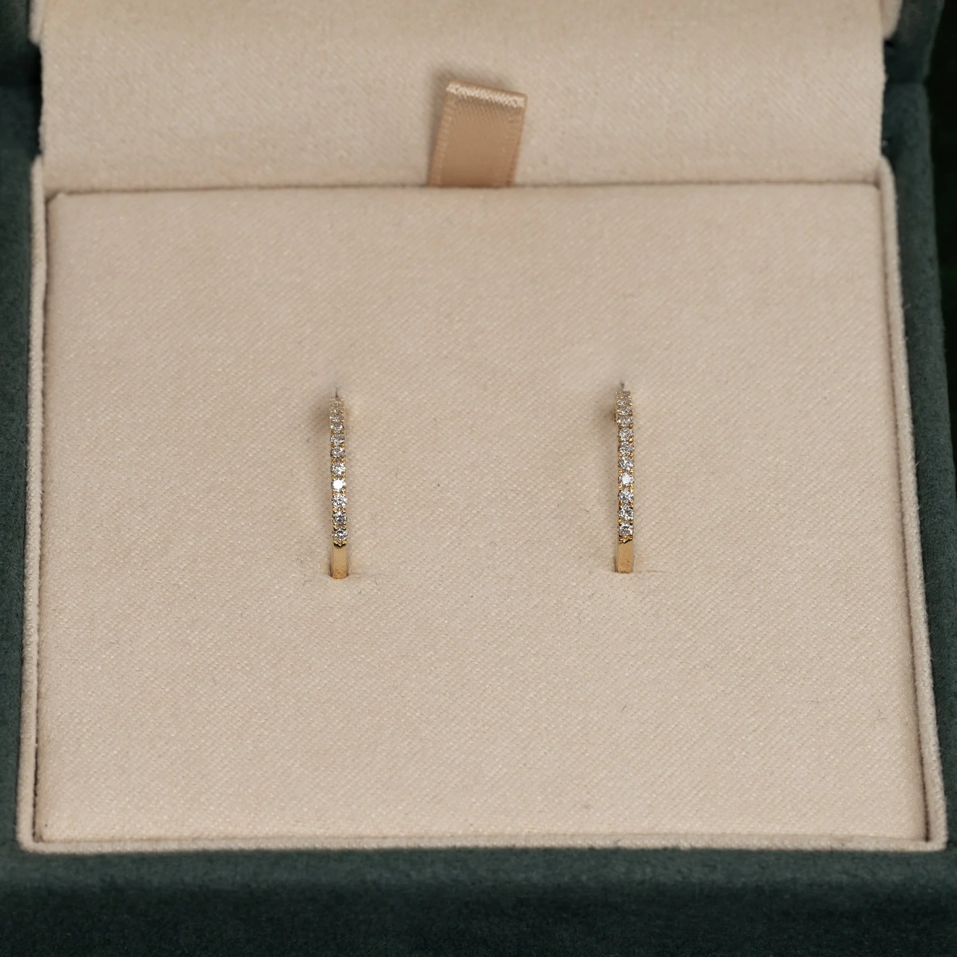 CLASSIC LAB-DIAMOND CREOL EARRING - 0.2ct - YG - Image 7