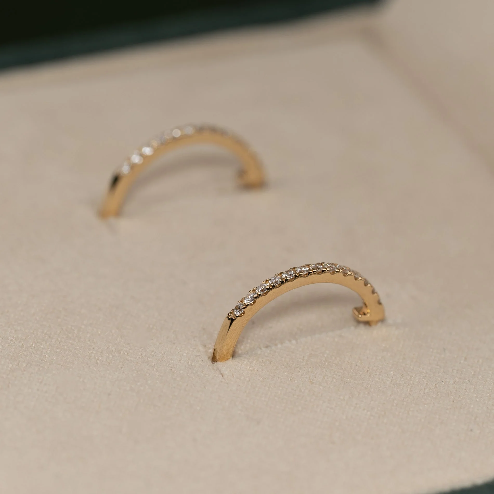 CLASSIC LAB-DIAMOND CREOL EARRING - 0.2ct - YG - Image 8