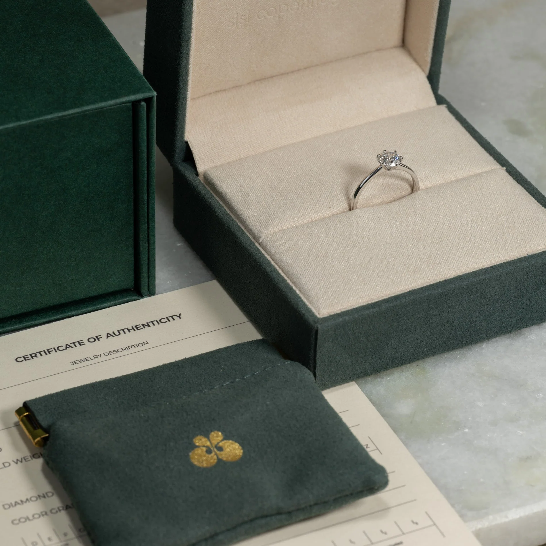 CLASSIC SOLITAIRE 6-PRONG LAB-DIAMOND RING - 0.75ct - WG - Image 6