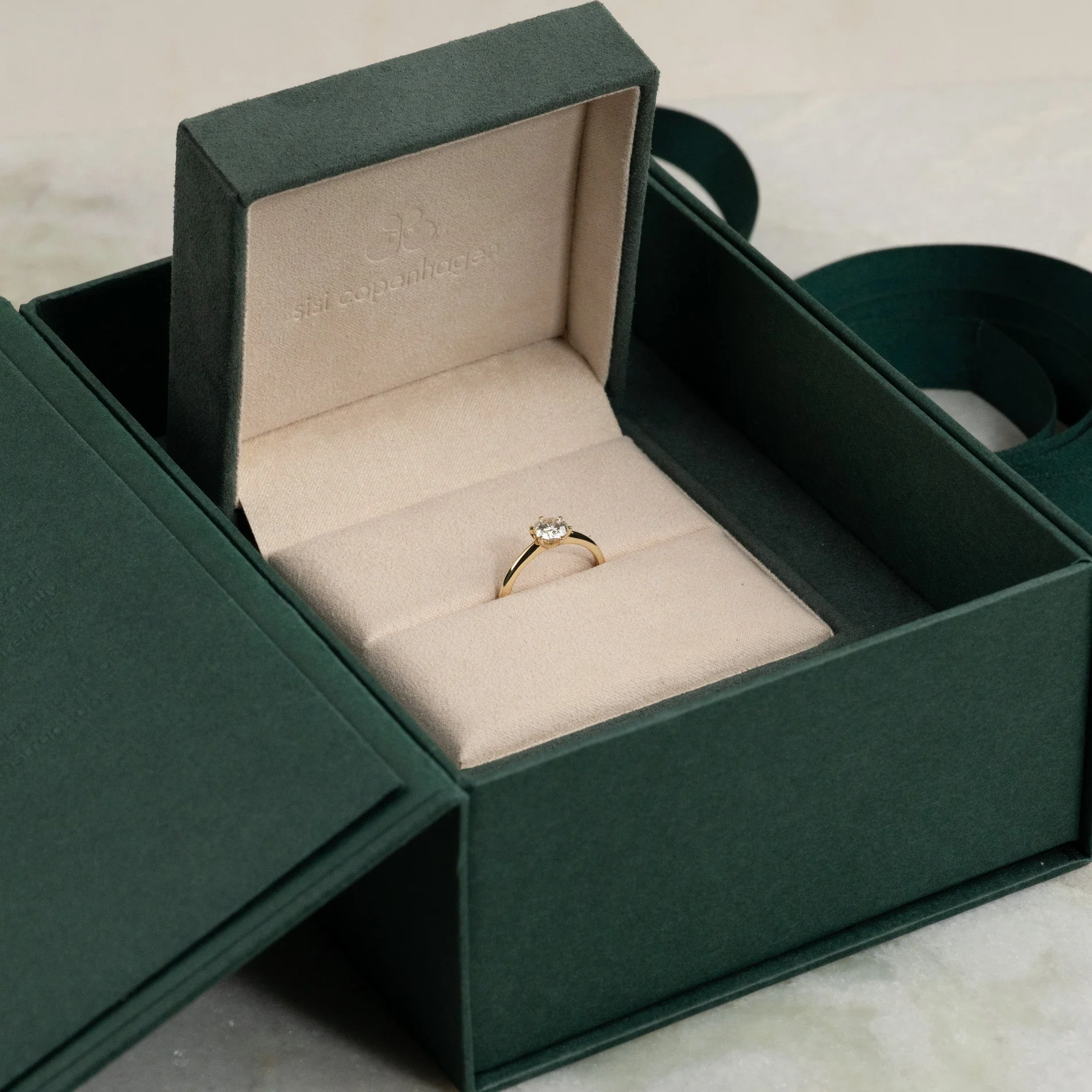 CLASSIC SOLITAIRE 6-PRONG LAB-DIAMOND RING - 0.75ct - YG - Image 10