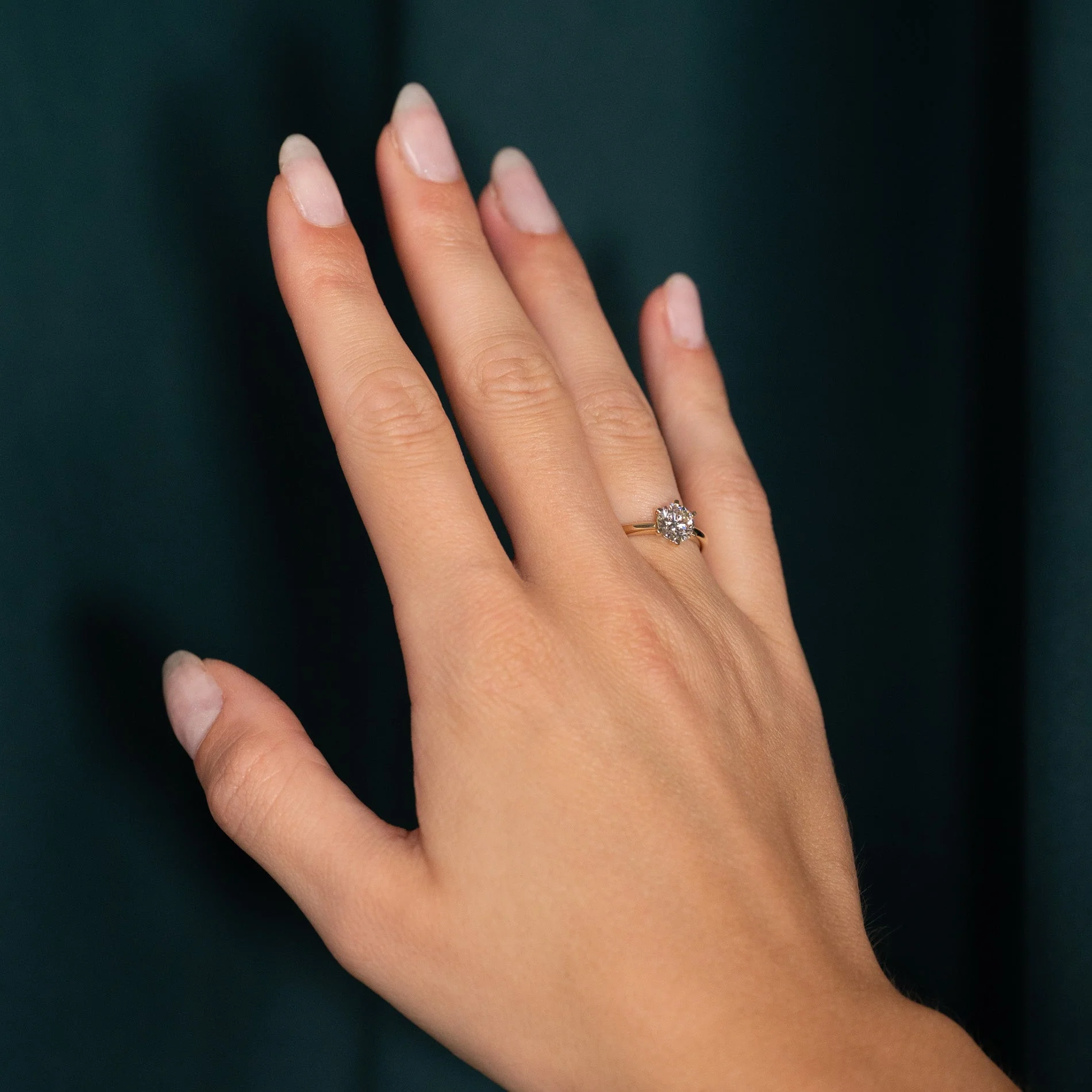 CLASSIC SOLITAIRE 6-PRONG LAB-DIAMOND RING - 1.0ct - YG - Image 7