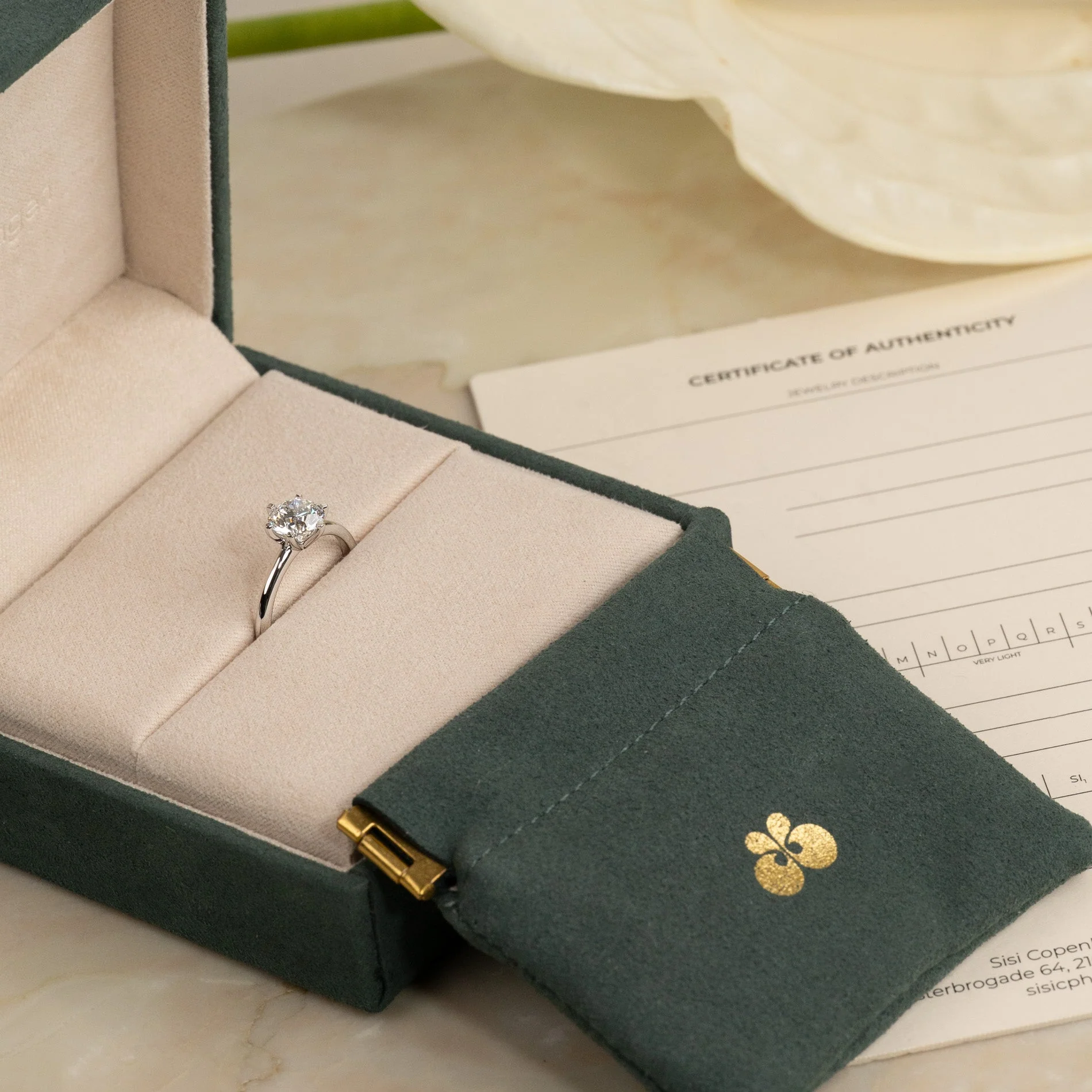 CLASSIC SOLITAIRE 6-PRONG LAB-DIAMOND RING - 1.5ct - WG - Image 5