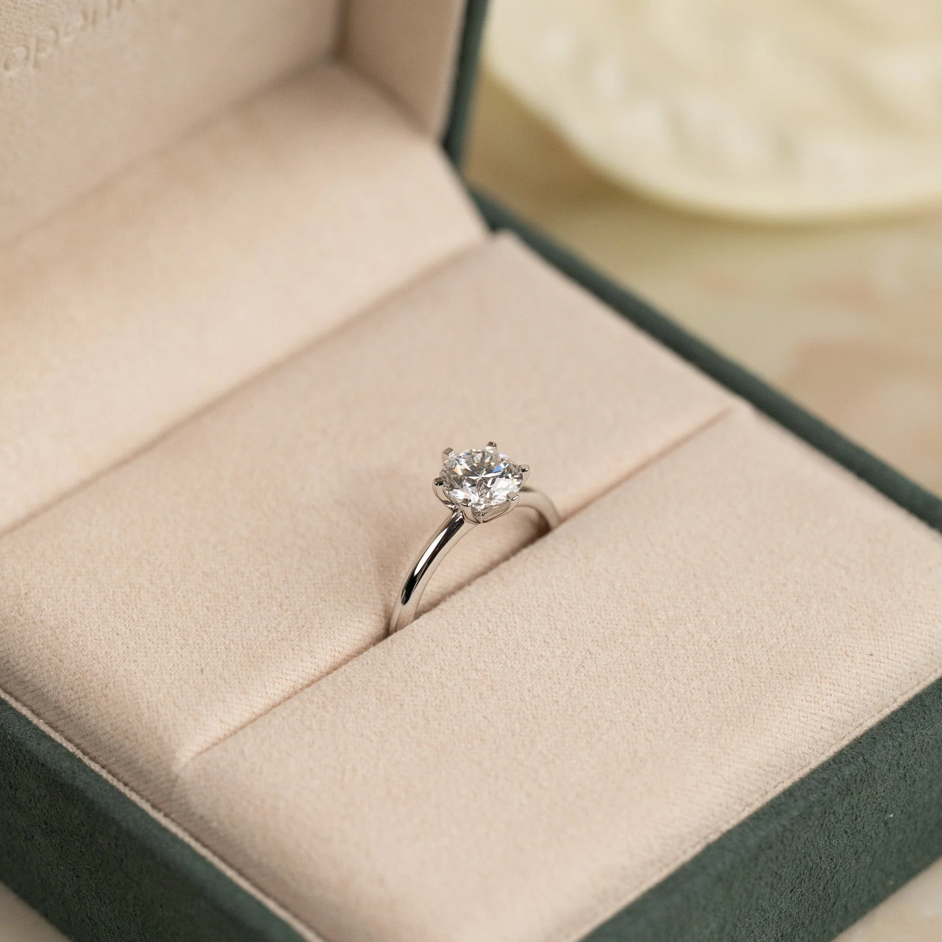 CLASSIC SOLITAIRE 6-PRONG LAB-DIAMOND RING - 1.5ct - WG - Image 8
