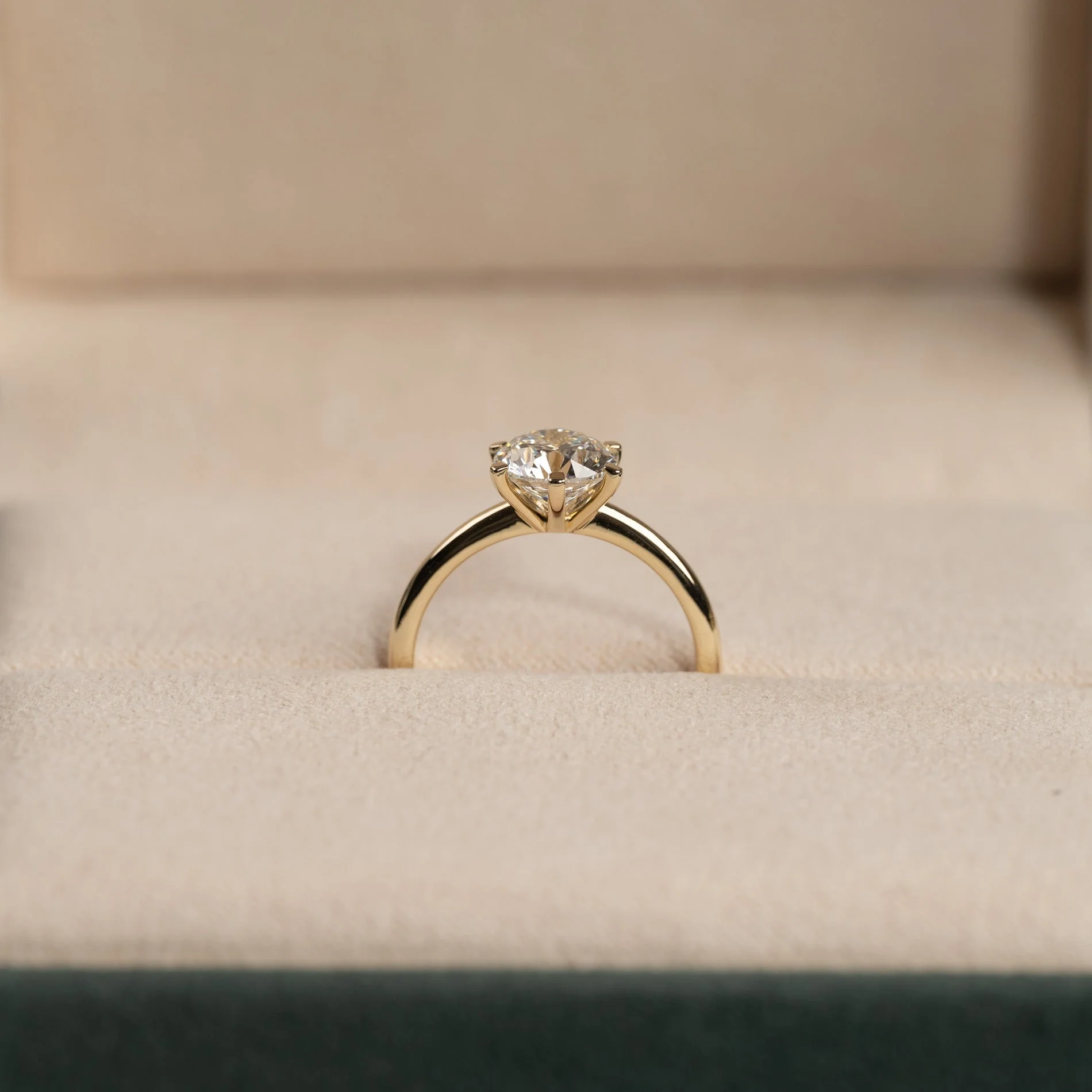 CLASSIC SOLITAIRE 6-PRONG LAB-DIAMOND RING - 1.5ct - YG - Image 8