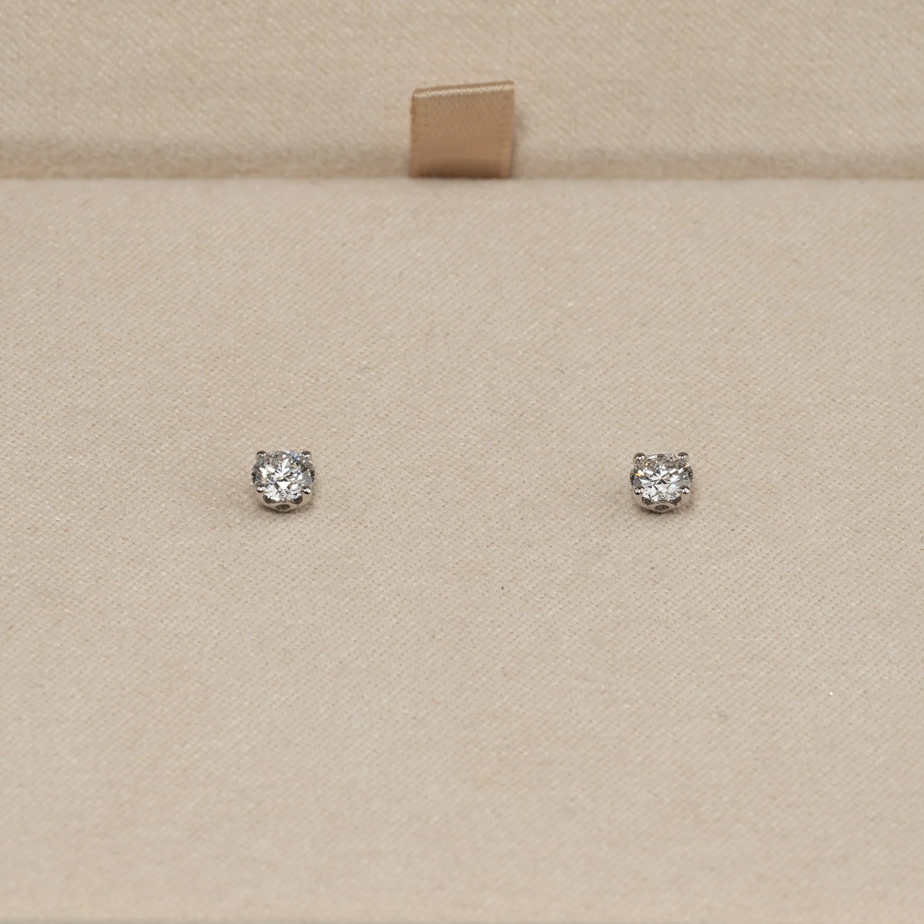 CLASSIC SOLITAIRE LAB-DIAMOND STUD EARRING - 0.5ct - WG - Image 9