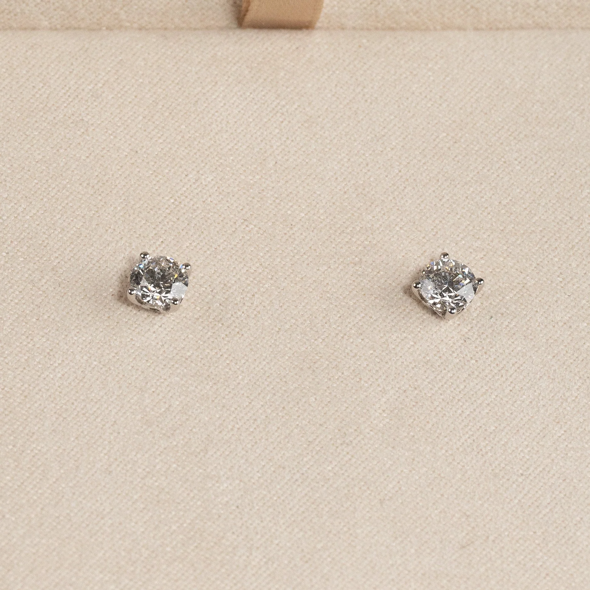 CLASSIC SOLITAIRE LAB-DIAMOND STUD EARRING - 1.0ct - WG - Image 3