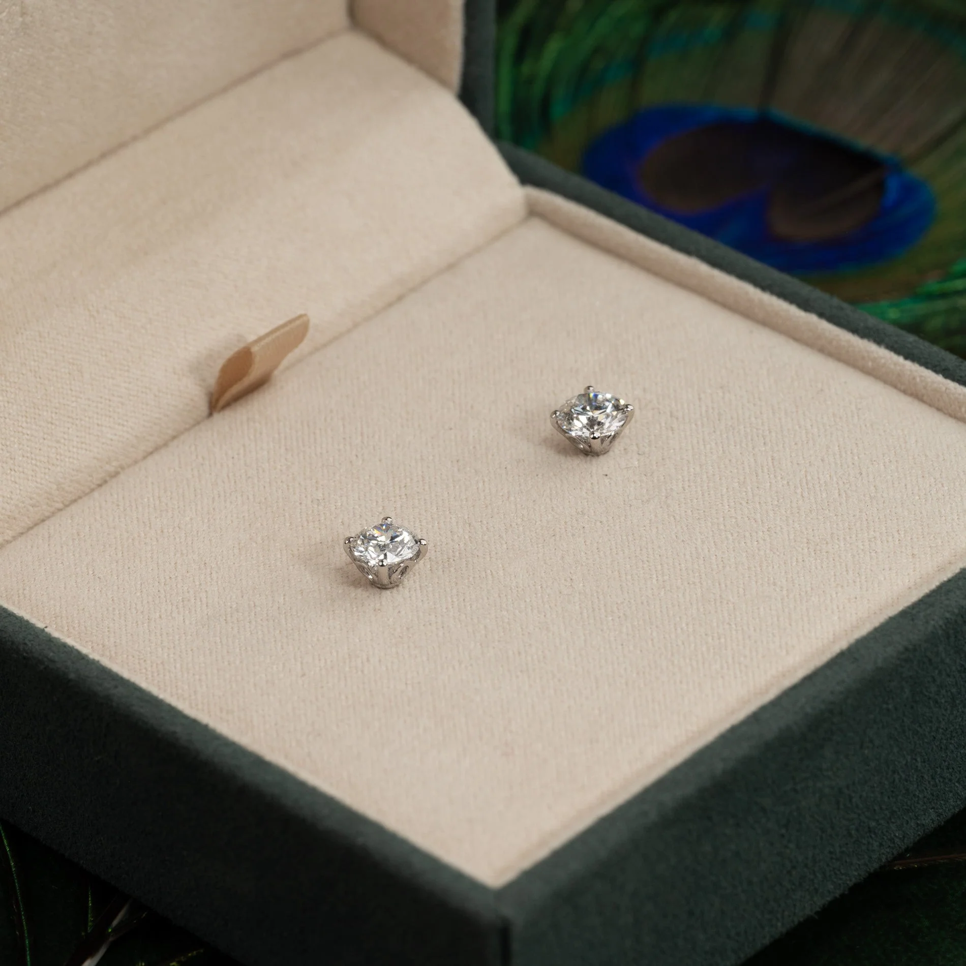 CLASSIC SOLITAIRE LAB-DIAMOND STUD EARRING - 1.5ct - WG - Image 4