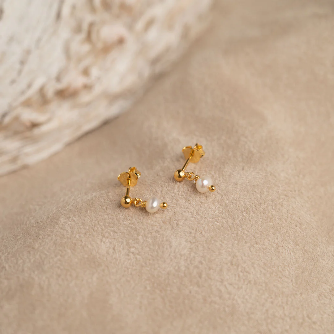 DARIA PEARL GOLDEN EARRING - Image 2