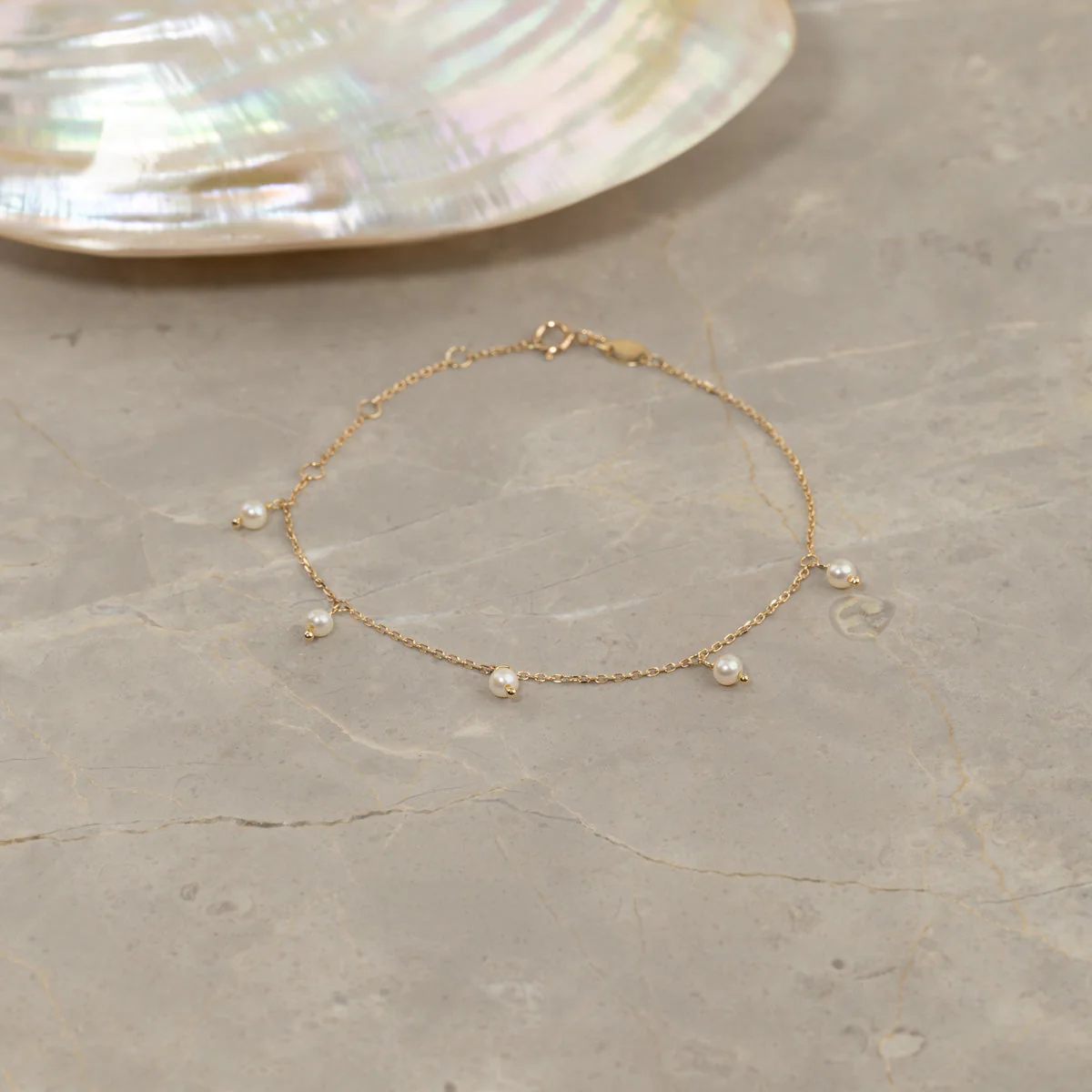 DARISSA PEARL SOLID GOLD BRACELET - Image 5