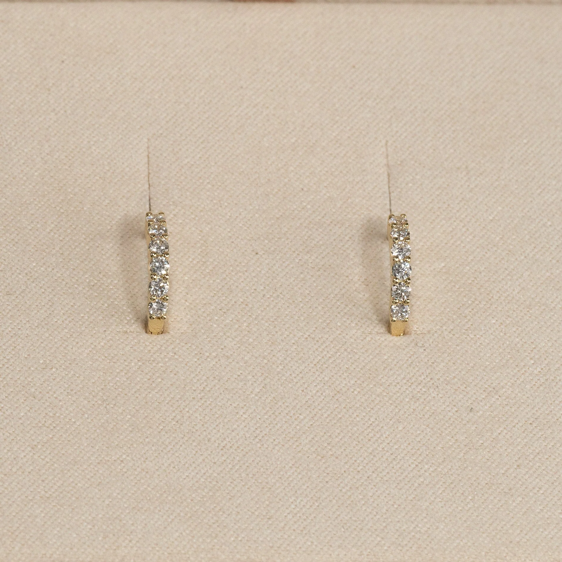 PRONG LAB-DIAMOND CREOL EARRING - 0.35ct - YG - Image 4