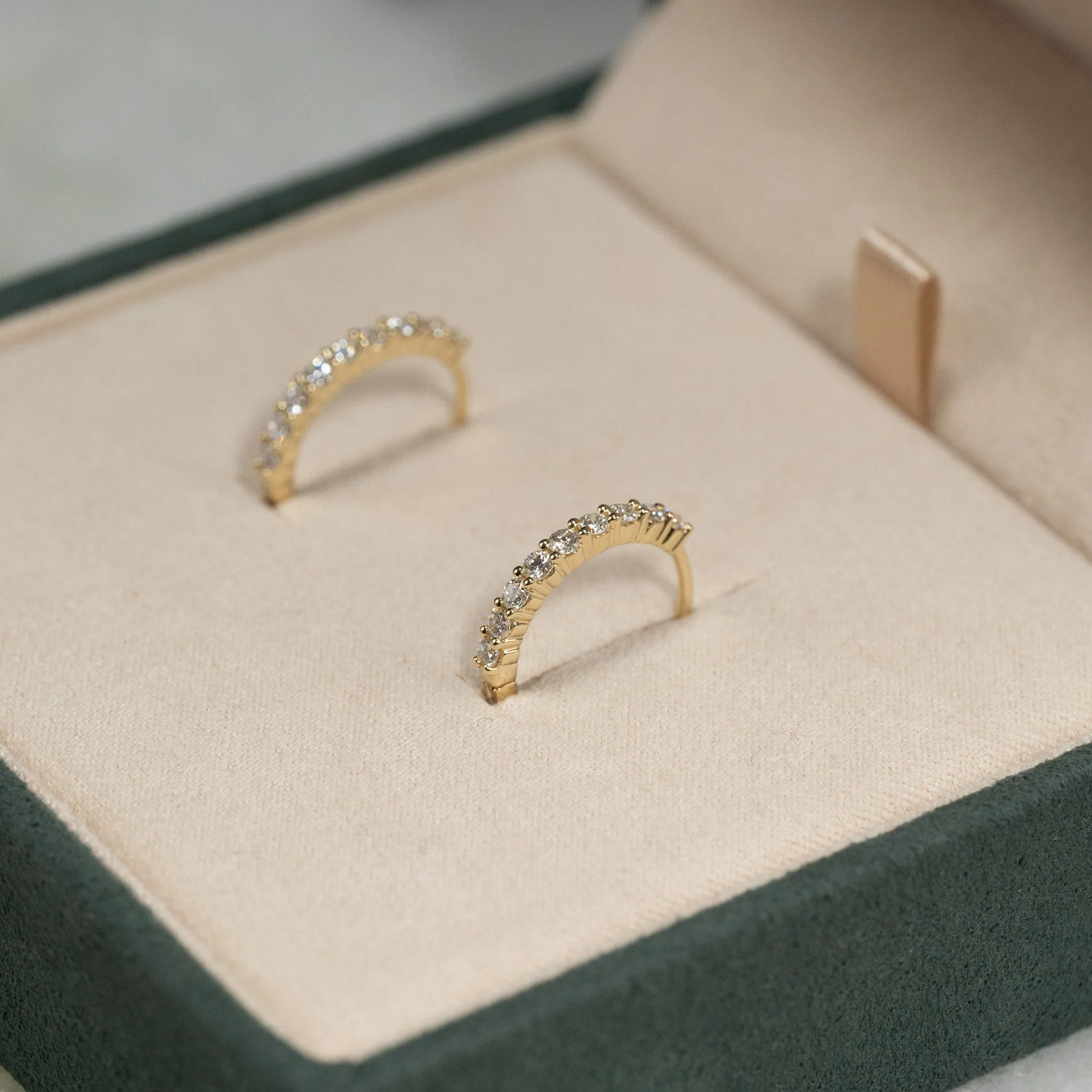 PRONG LAB-DIAMOND CREOL EARRING - 0.5ct - YG - Image 3