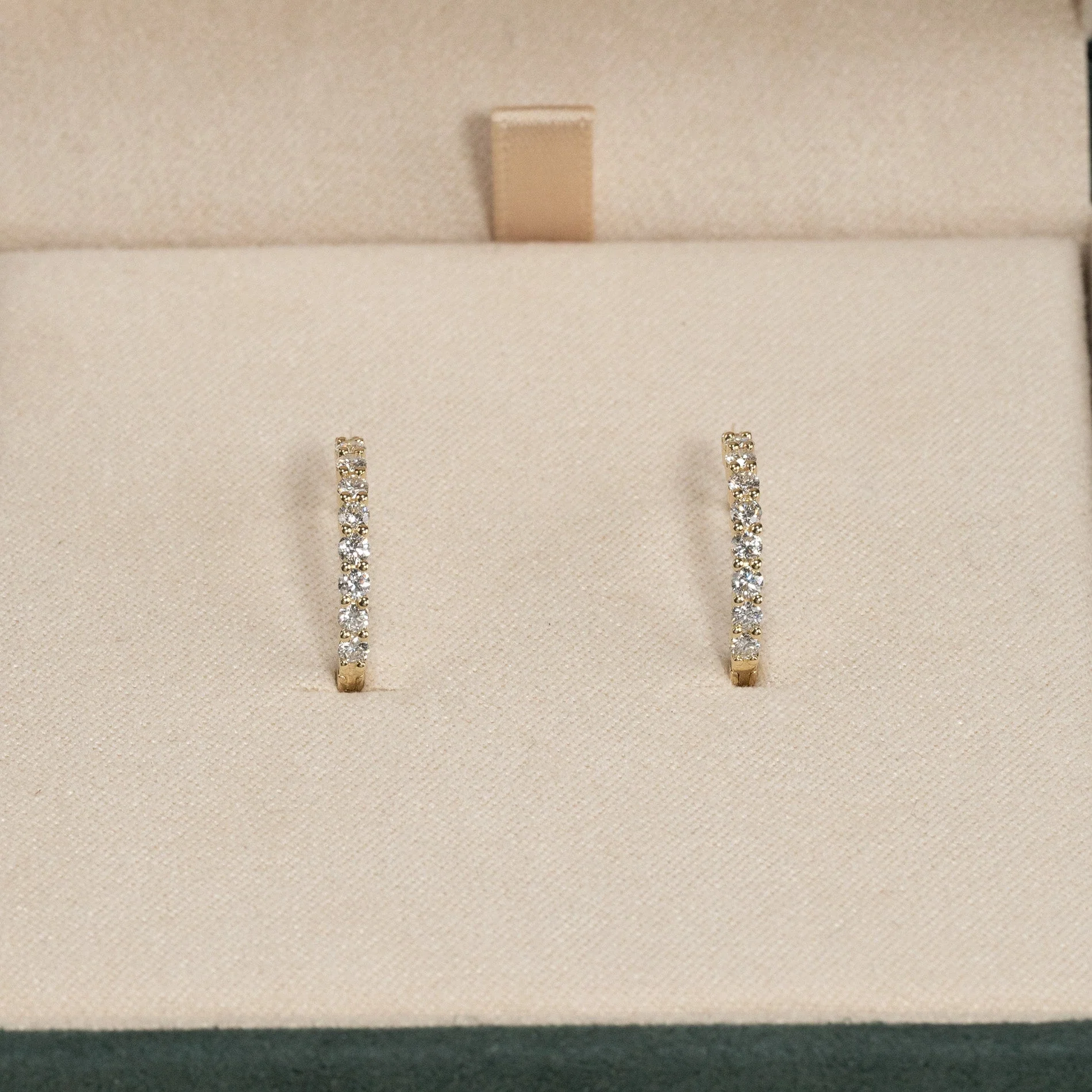 PRONG LAB-DIAMOND CREOL EARRING - 0.5ct - YG - Image 4