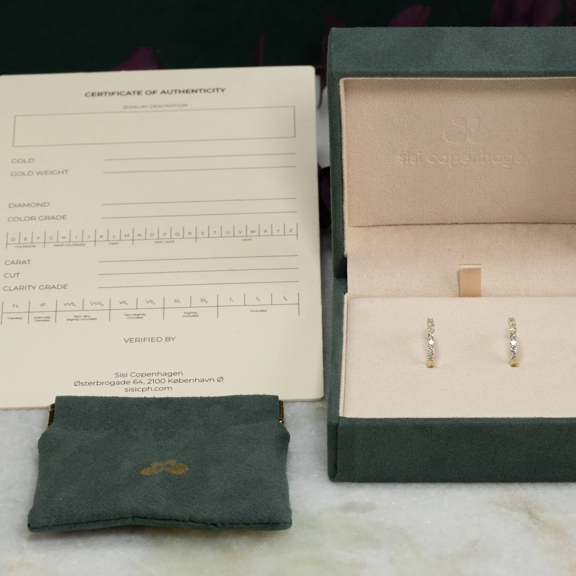 PRONG LAB-DIAMOND CREOL EARRING - 0.5ct - YG - Image 9