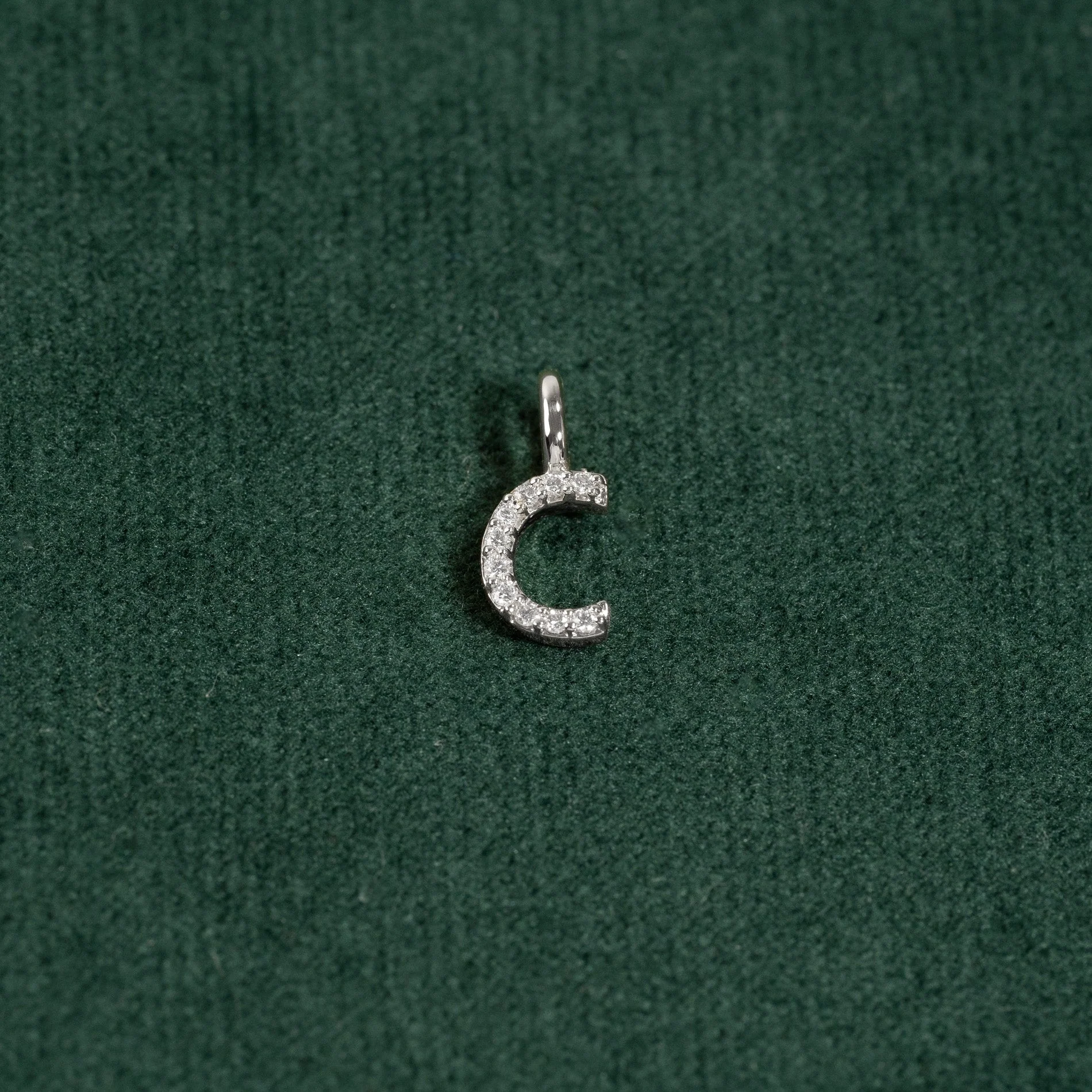 LAB-DIAMOND LETTER PENDANT - 0.1ct - WG - Image 10