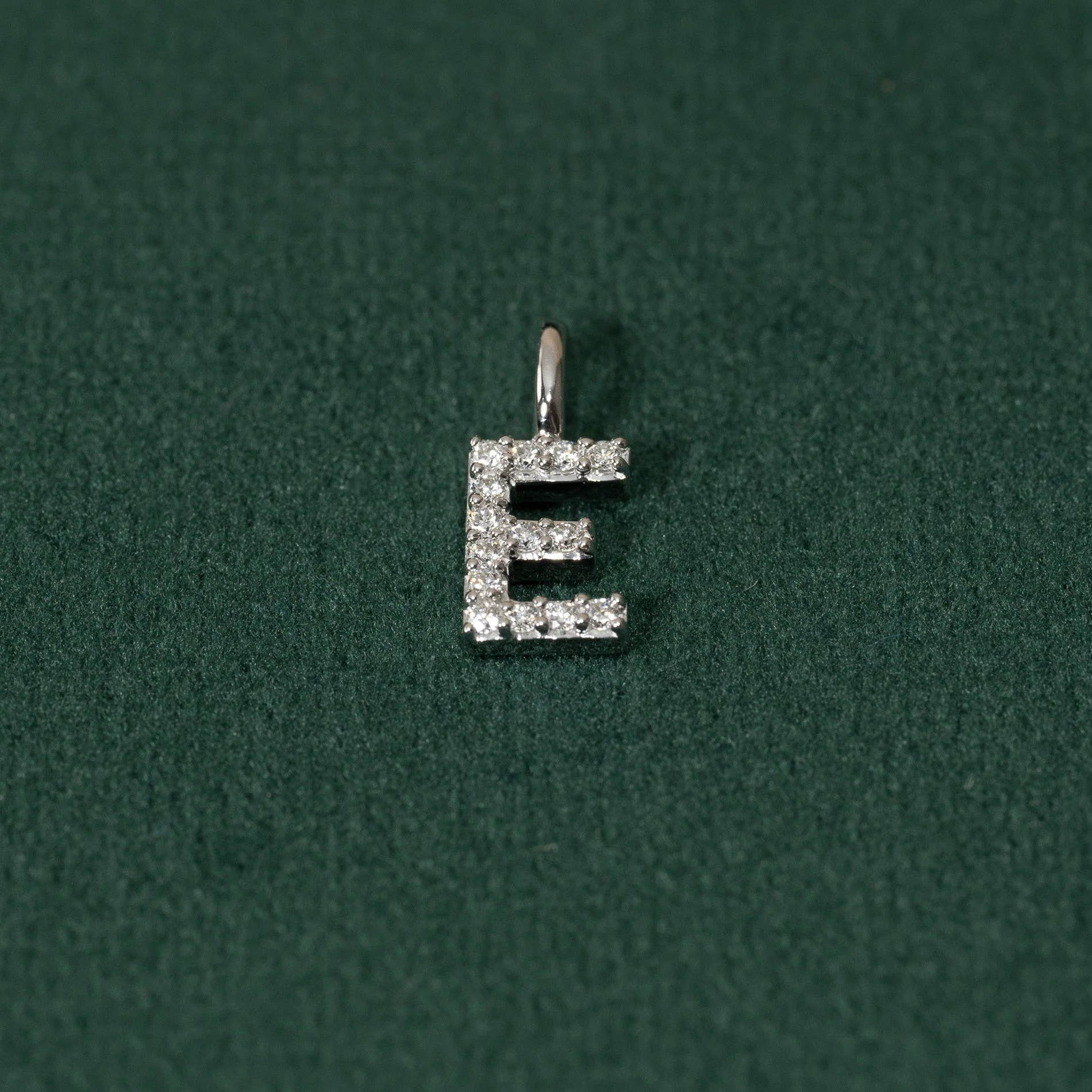 LAB-DIAMOND LETTER PENDANT - 0.1ct - WG - Image 12