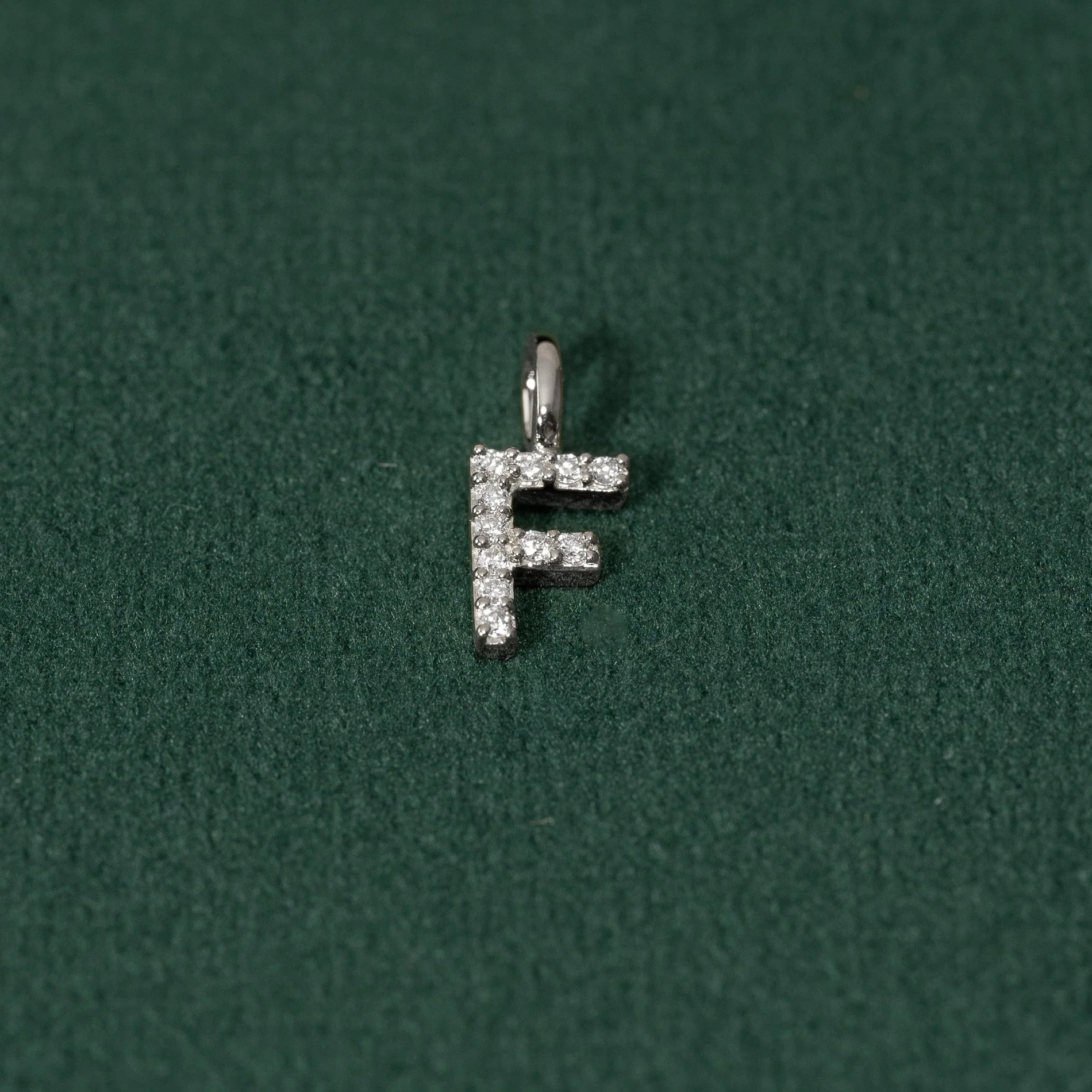 LAB-DIAMOND LETTER PENDANT - 0.1ct - WG - Image 13