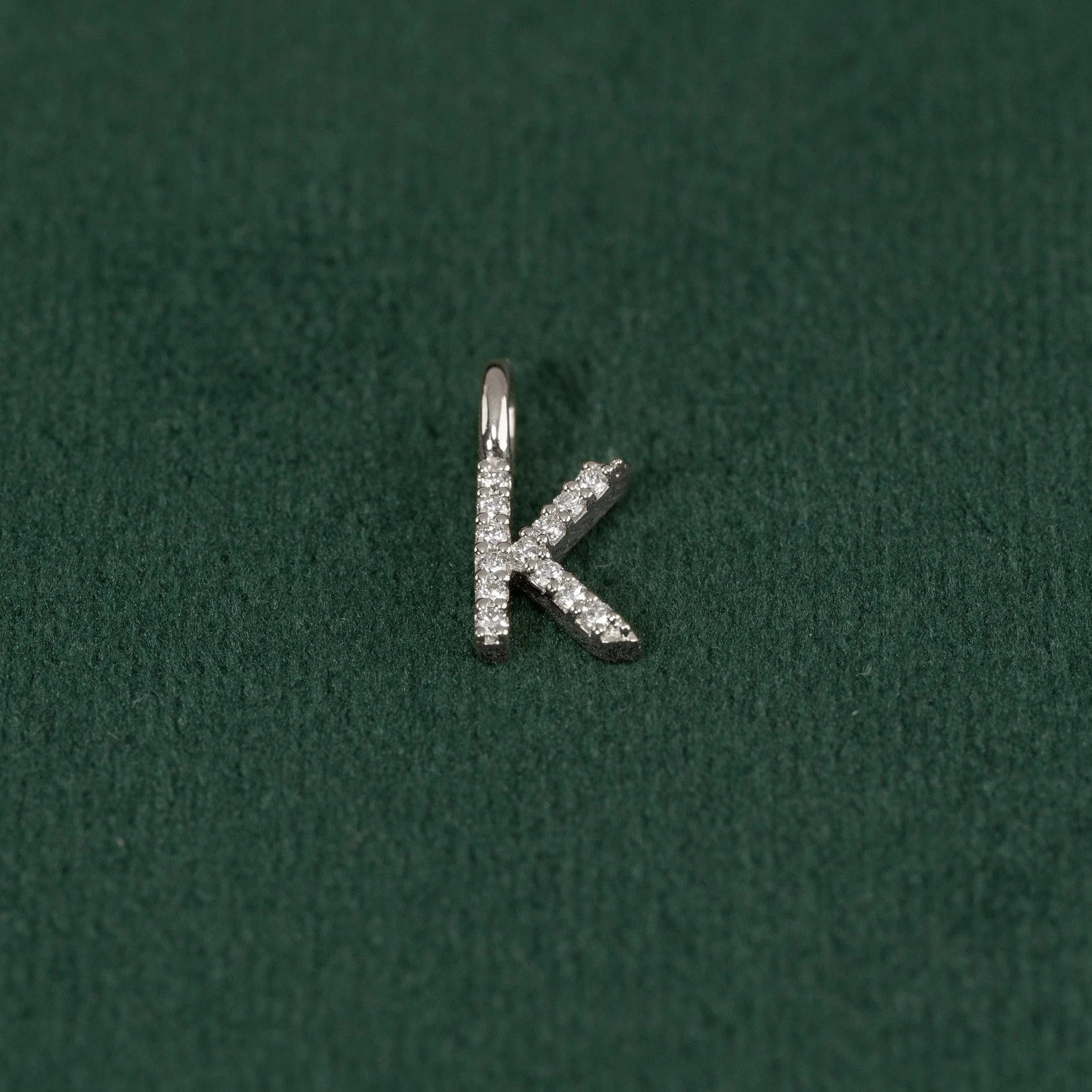 LAB-DIAMOND LETTER PENDANT - 0.1ct - WG - Image 18