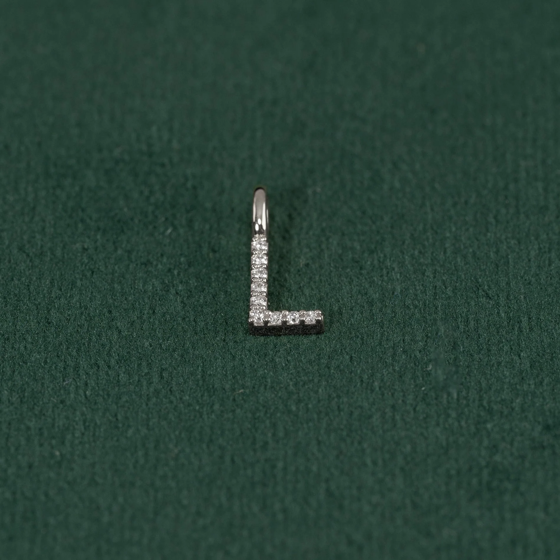 LAB-DIAMOND LETTER PENDANT - 0.1ct - WG - Image 19