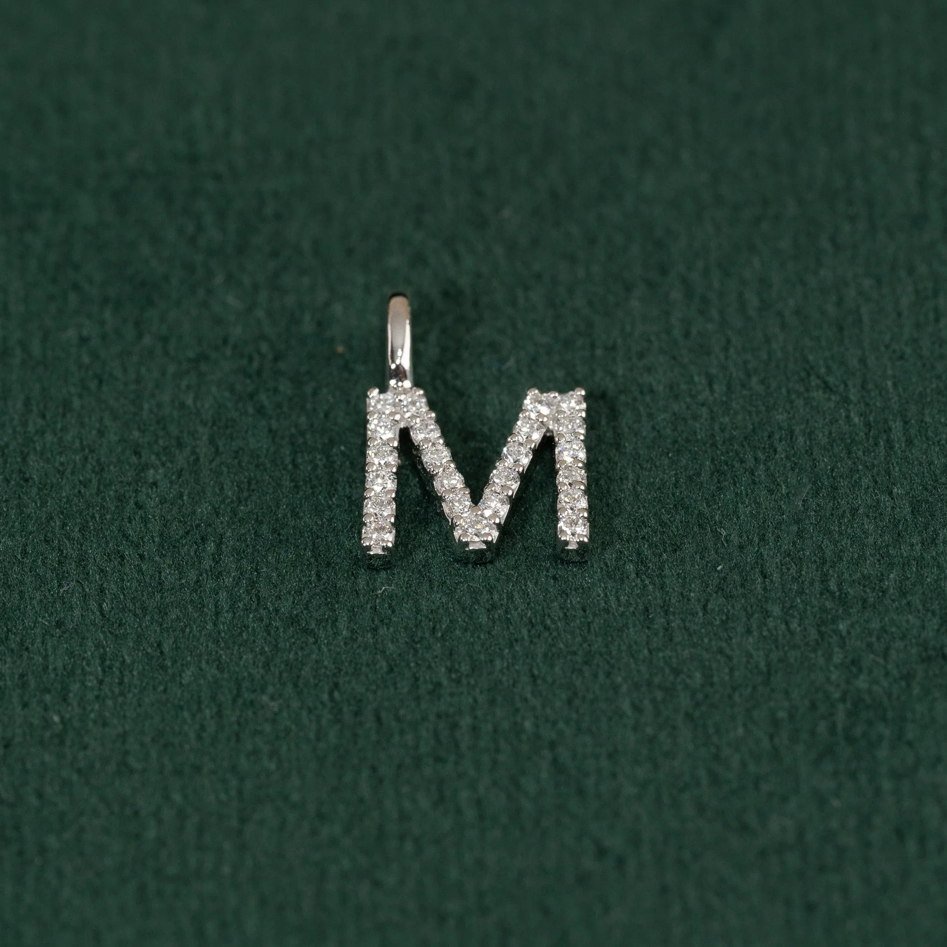 LAB-DIAMOND LETTER PENDANT - 0.1ct - WG - Image 20