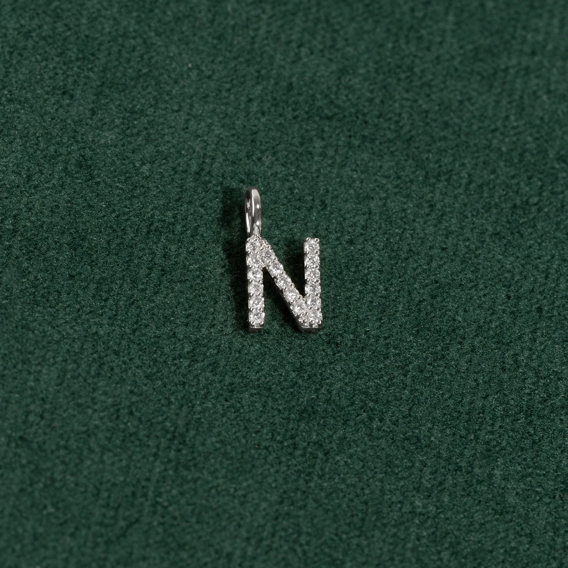 LAB-DIAMOND LETTER PENDANT - 0.1ct - WG - Image 21
