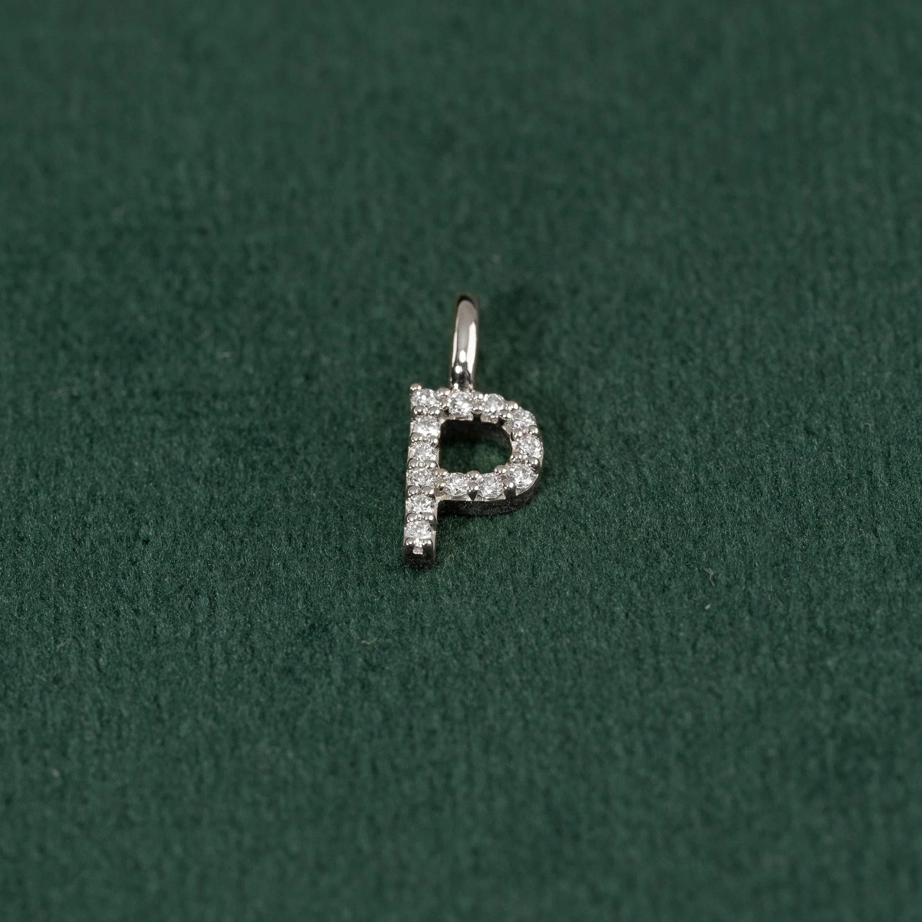 LAB-DIAMOND LETTER PENDANT - 0.1ct - WG - Image 23
