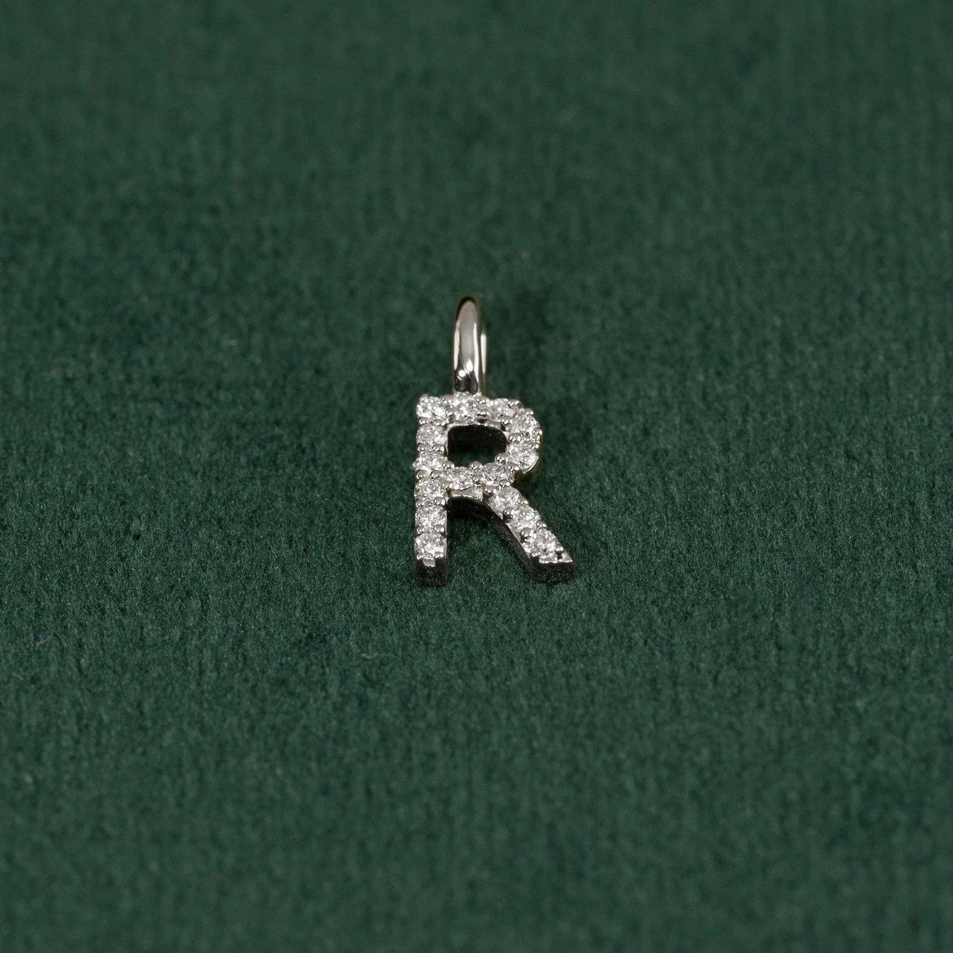 LAB-DIAMOND LETTER PENDANT - 0.1ct - WG - Image 24