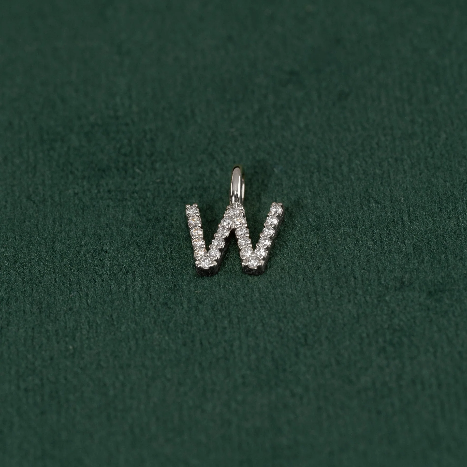 LAB-DIAMOND LETTER PENDANT - 0.1ct - WG - Image 28