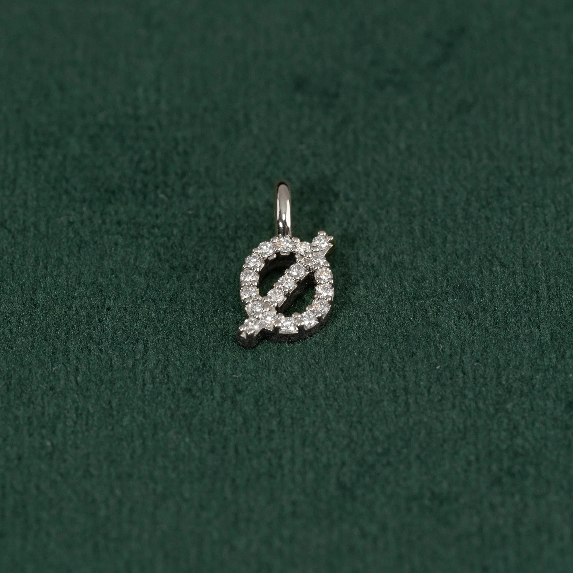 LAB-DIAMOND LETTER PENDANT - 0.1ct - WG - Image 29
