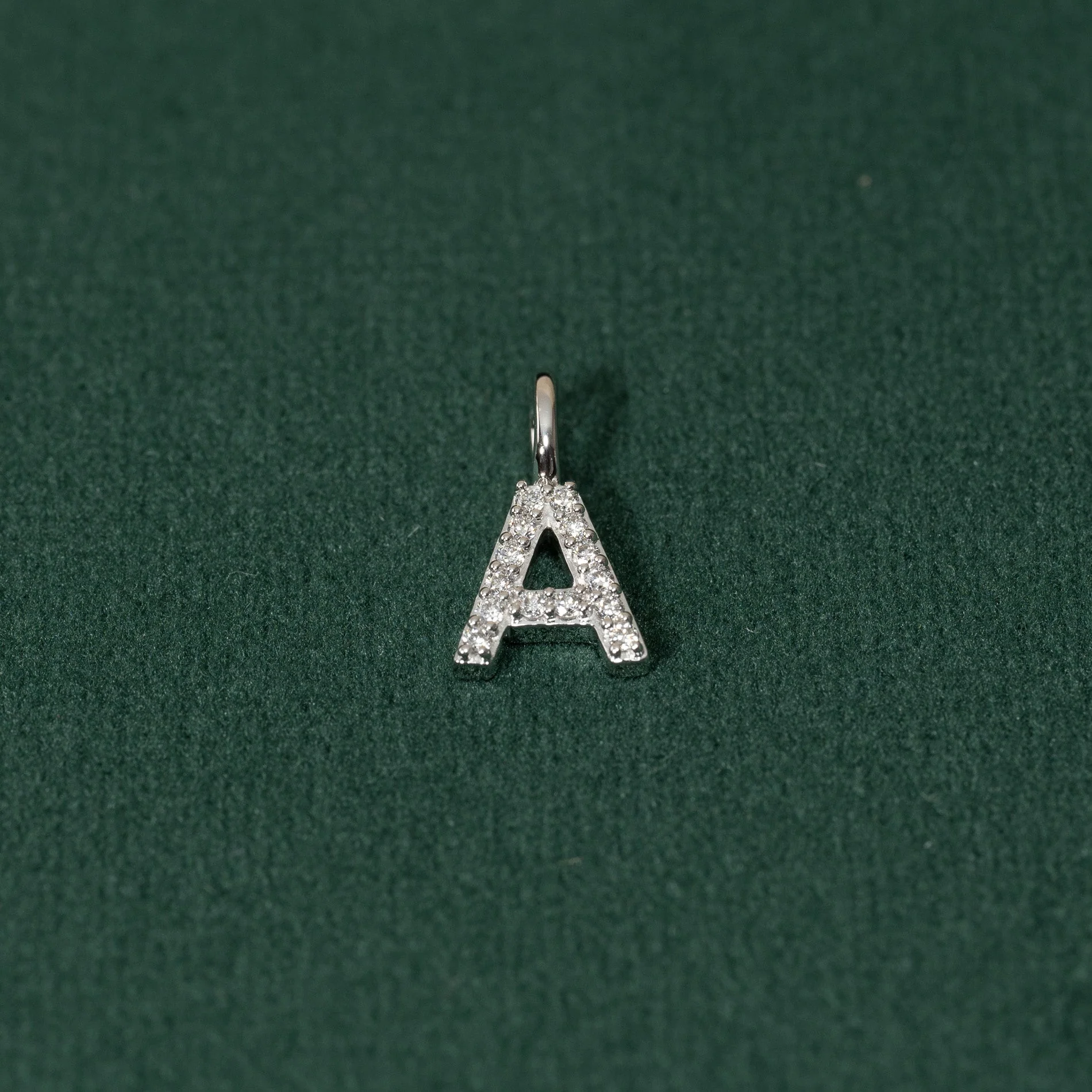 LAB-DIAMOND LETTER PENDANT - 0.1ct - WG - Image 8