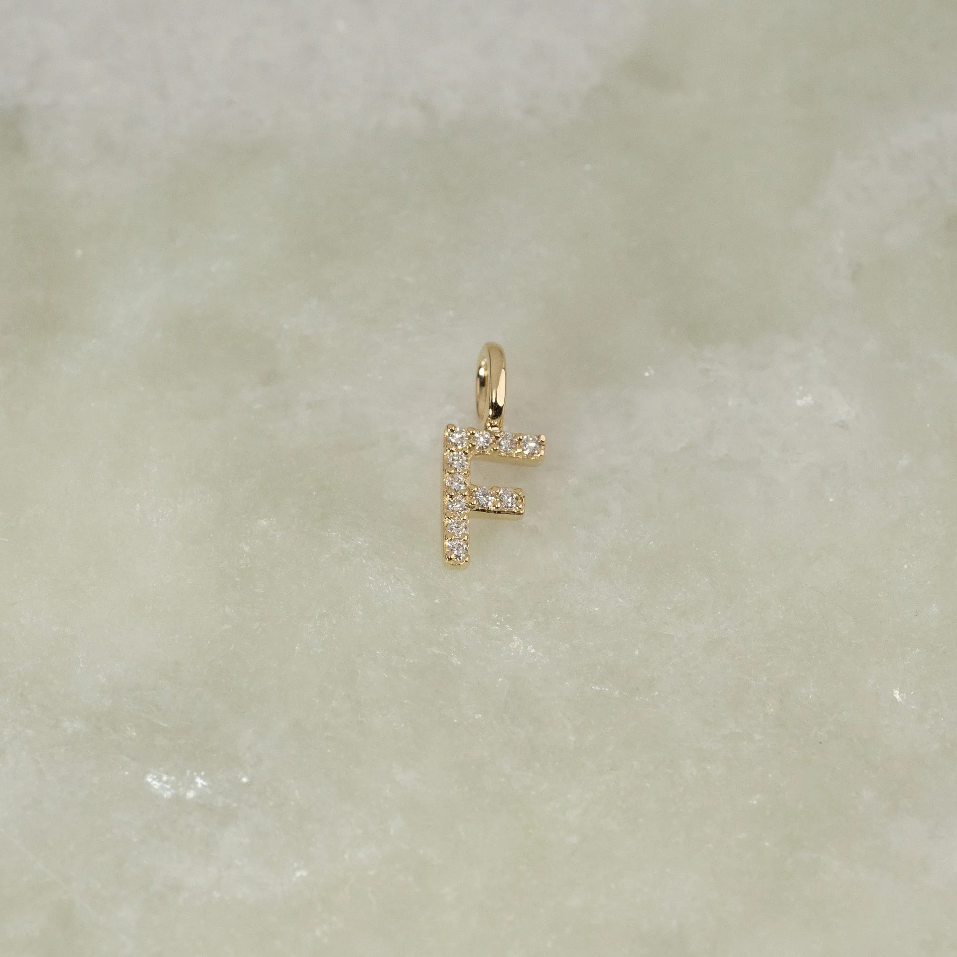 LAB-DIAMOND LETTER PENDANT - 0.1ct - YG - Image 13