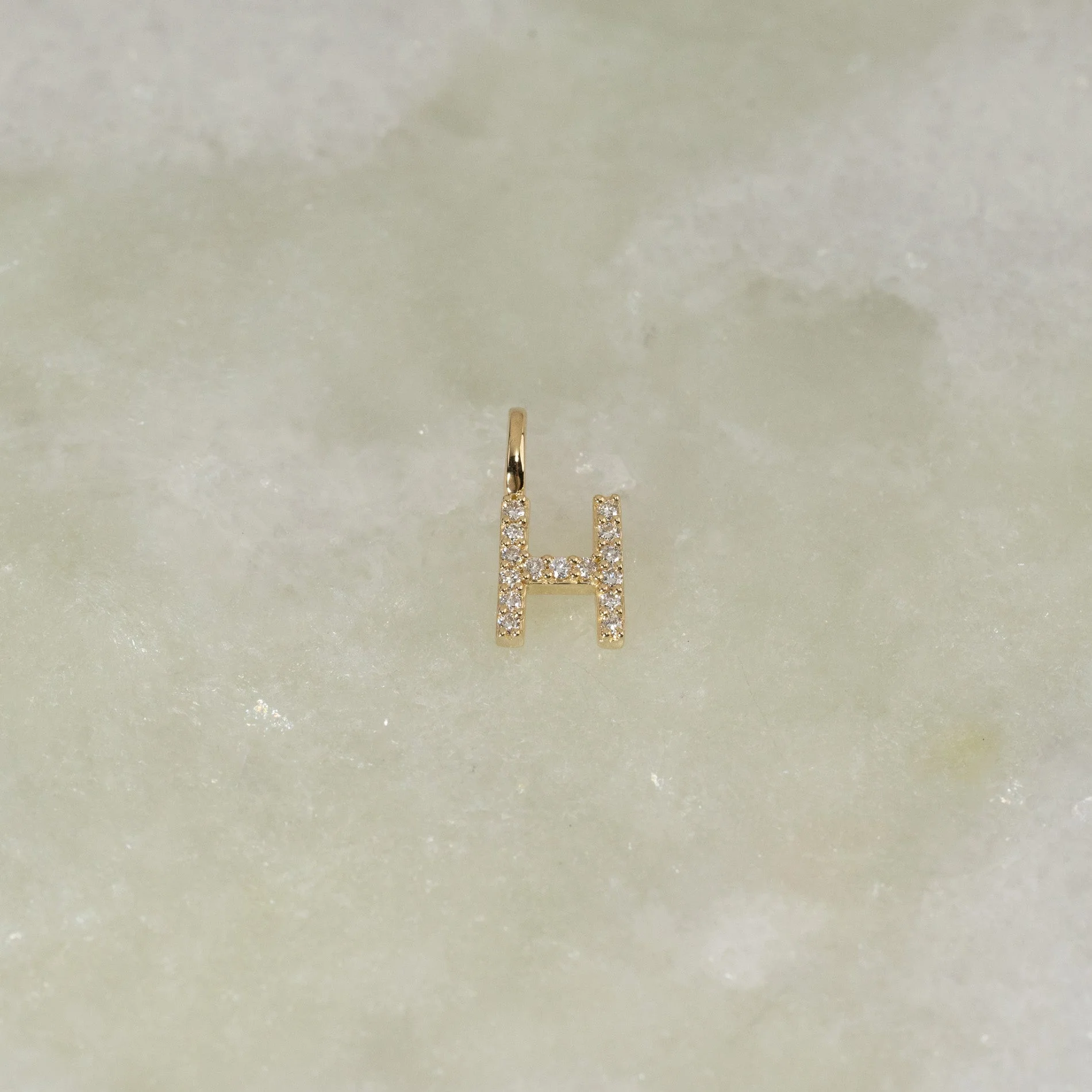 LAB-DIAMOND LETTER PENDANT - 0.1ct - YG - Image 15