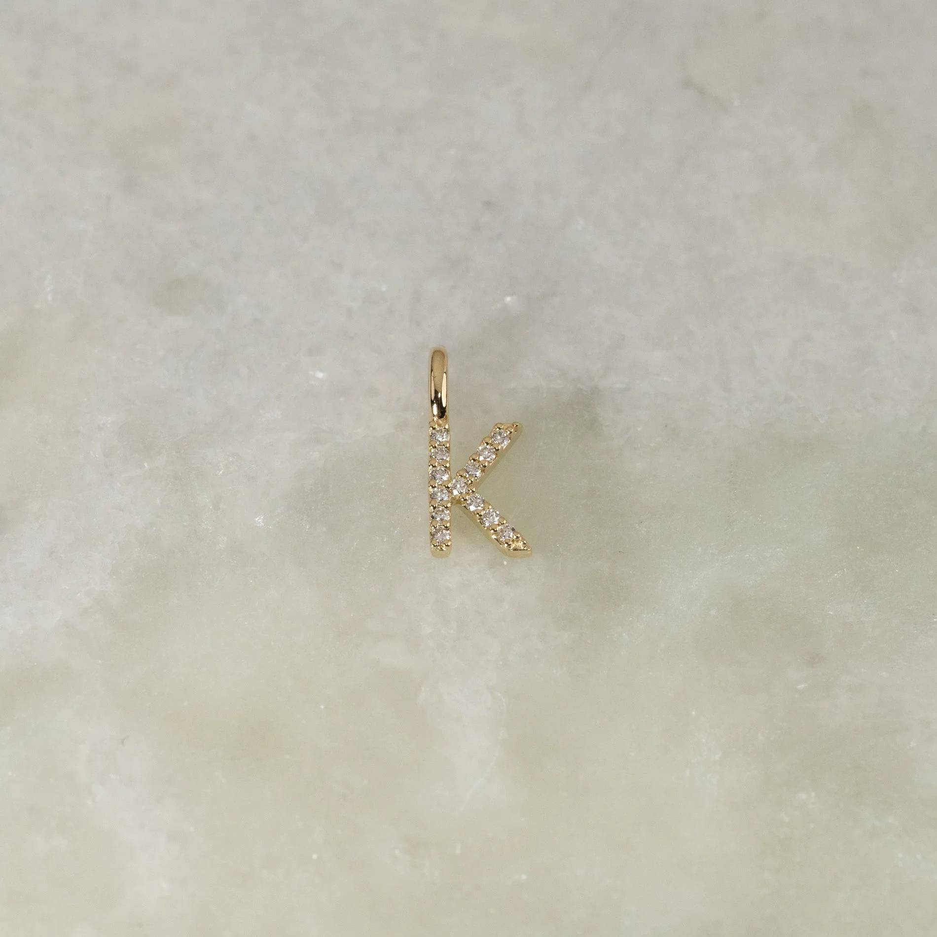 LAB-DIAMOND LETTER PENDANT - 0.1ct - YG - Image 18