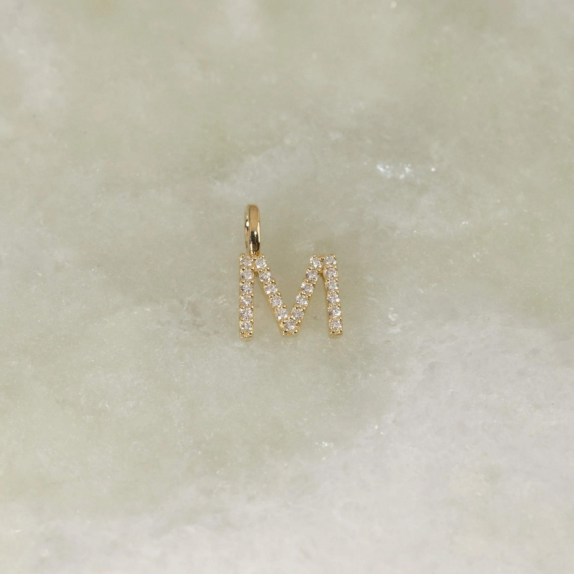 LAB-DIAMOND LETTER PENDANT - 0.1ct - YG - Image 20