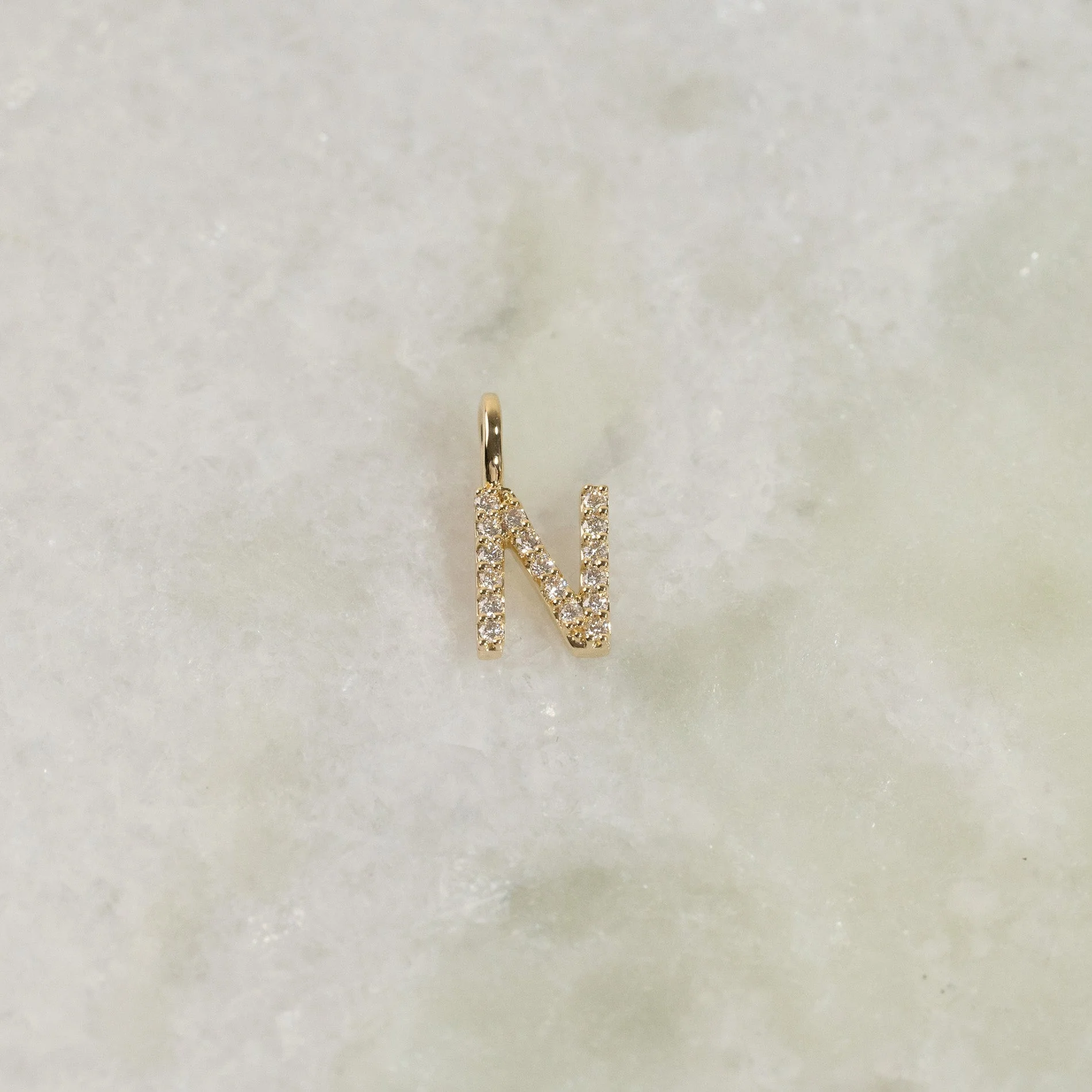 LAB-DIAMOND LETTER PENDANT - 0.1ct - YG - Image 21