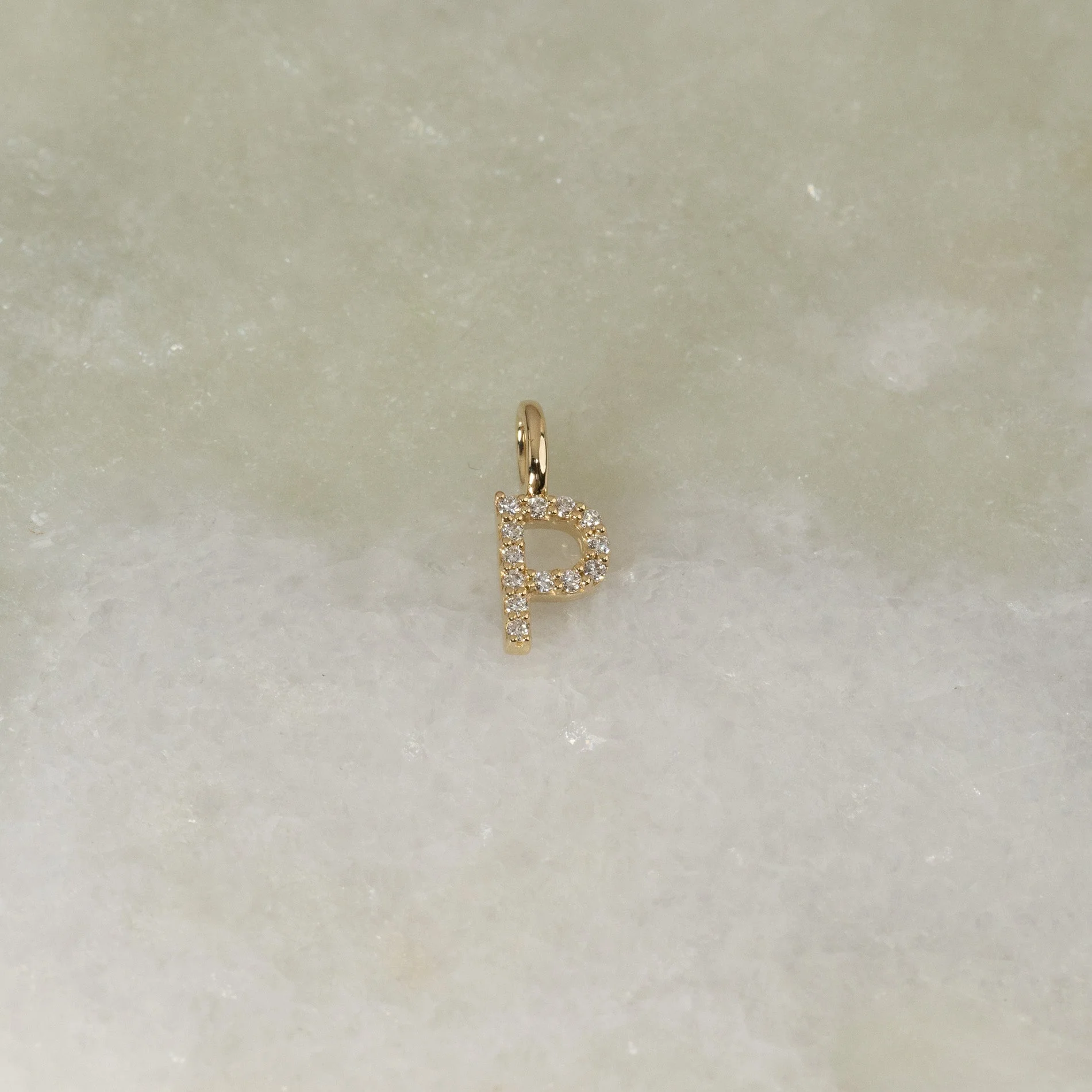 LAB-DIAMOND LETTER PENDANT - 0.1ct - YG - Image 23