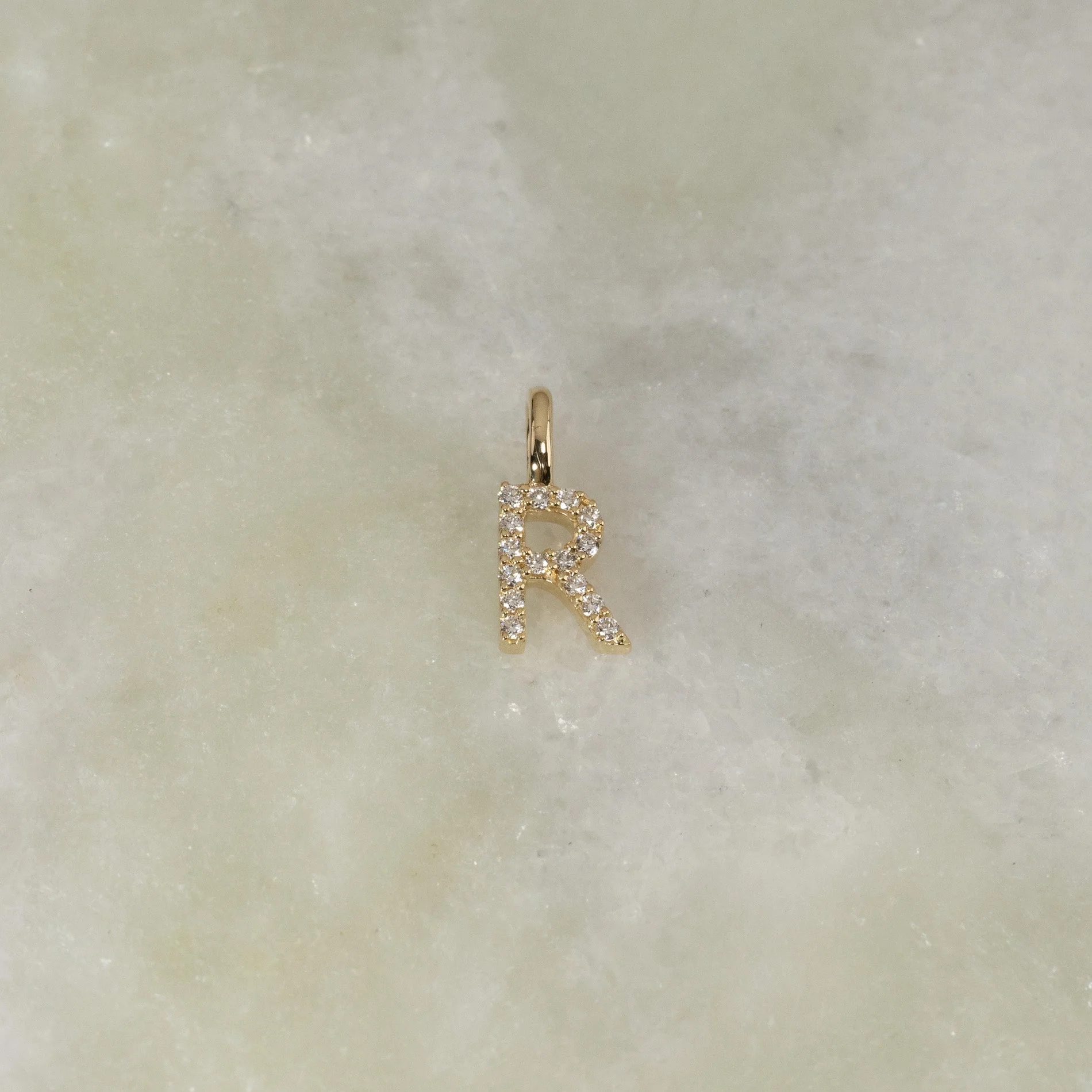 LAB-DIAMOND LETTER PENDANT - 0.1ct - YG - Image 24