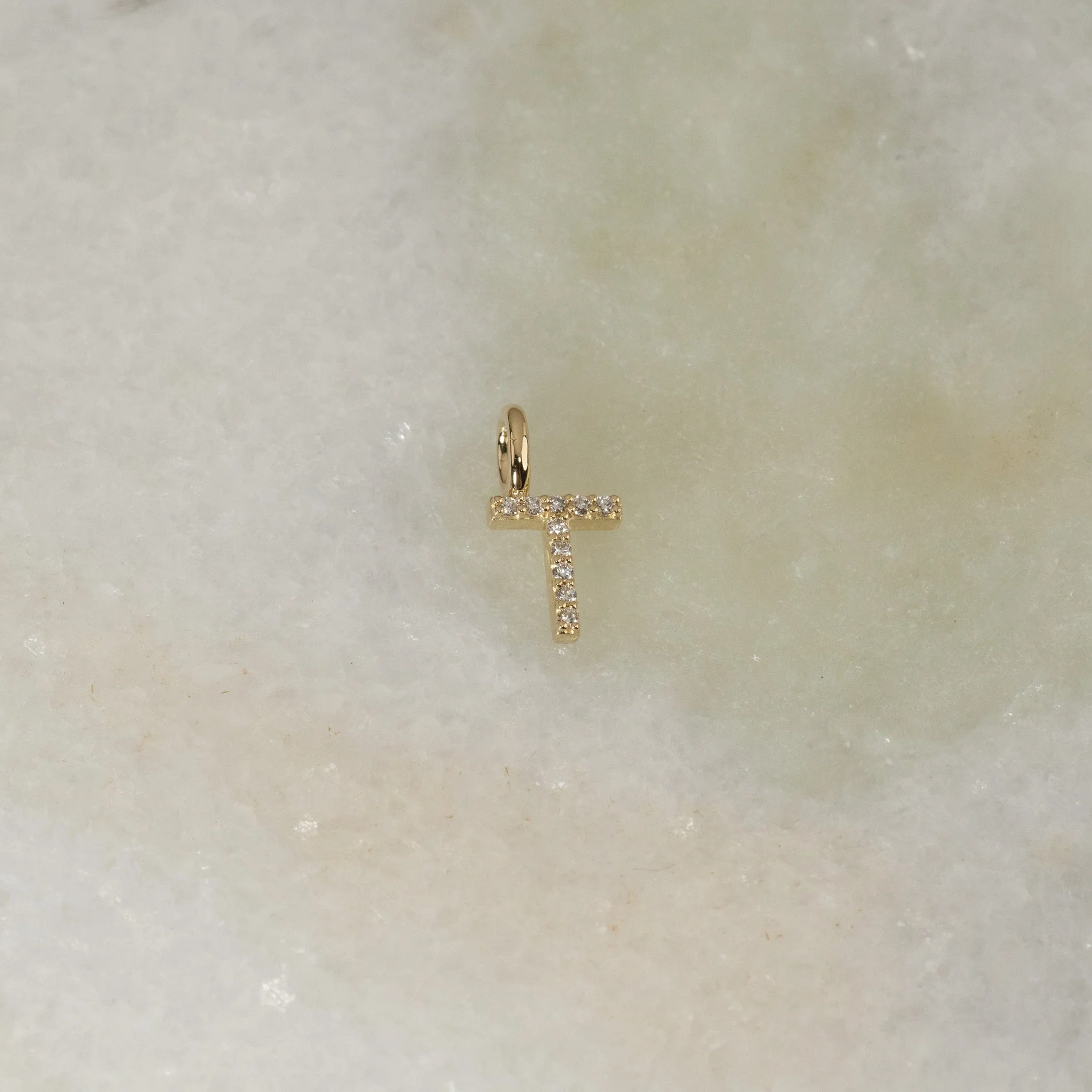 LAB-DIAMOND LETTER PENDANT - 0.1ct - YG - Image 26