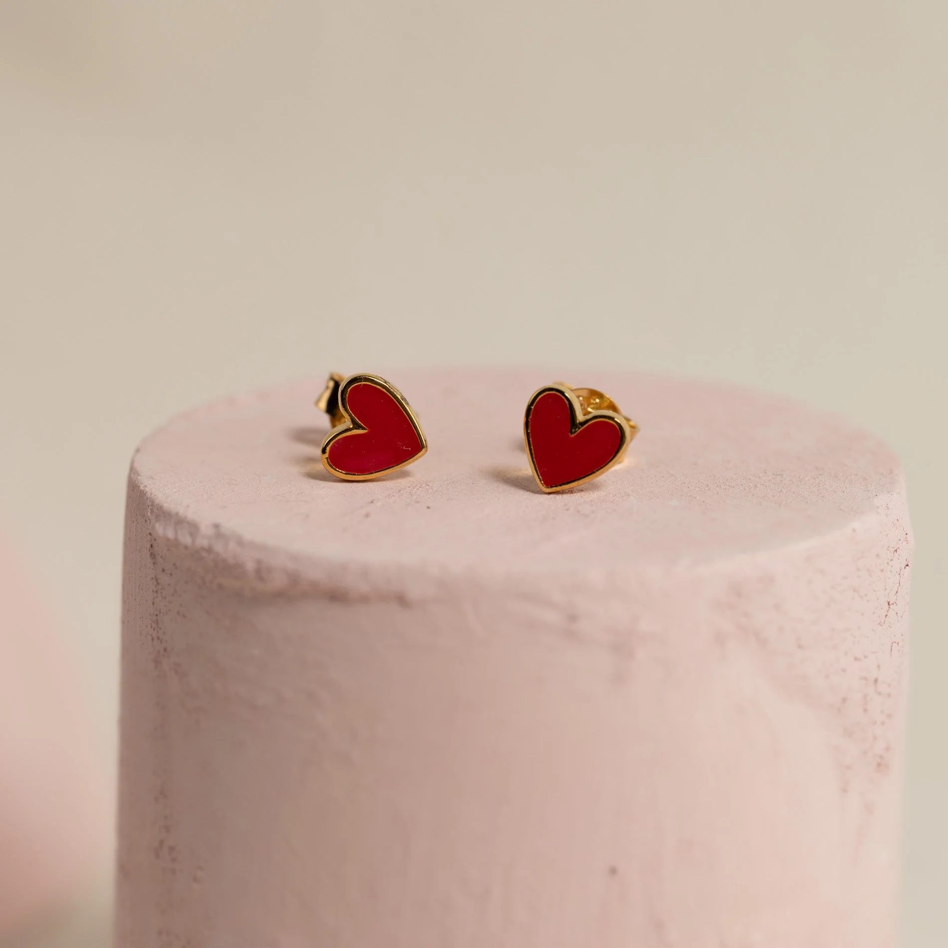 DITTE RED GOLDEN EARRING - Image 3