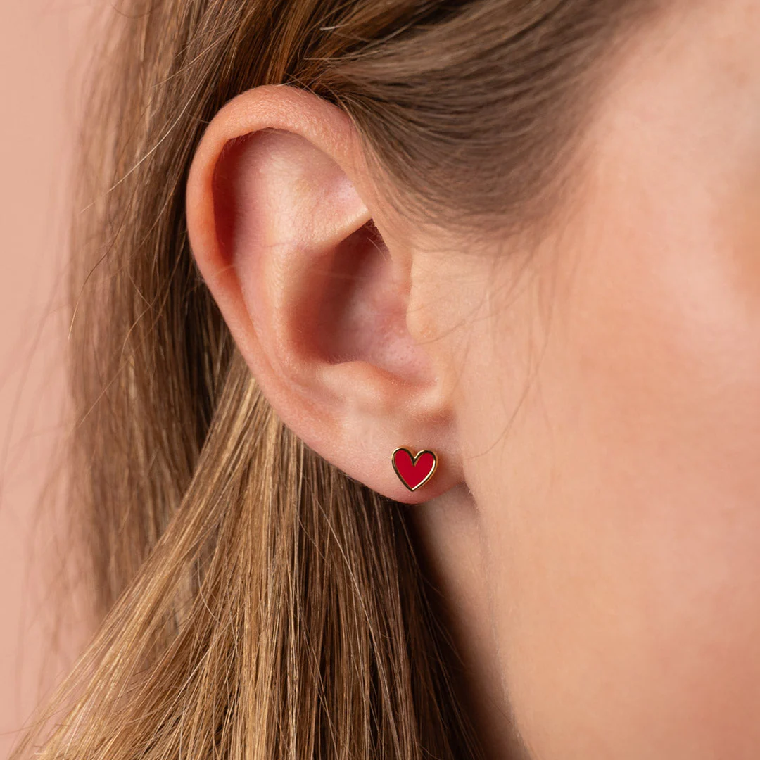 DITTE RED GOLDEN EARRING - Image 4