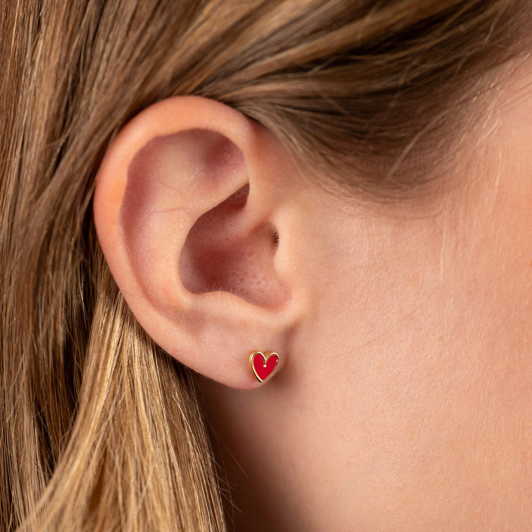 DITTE RED GOLDEN EARRING - Image 6