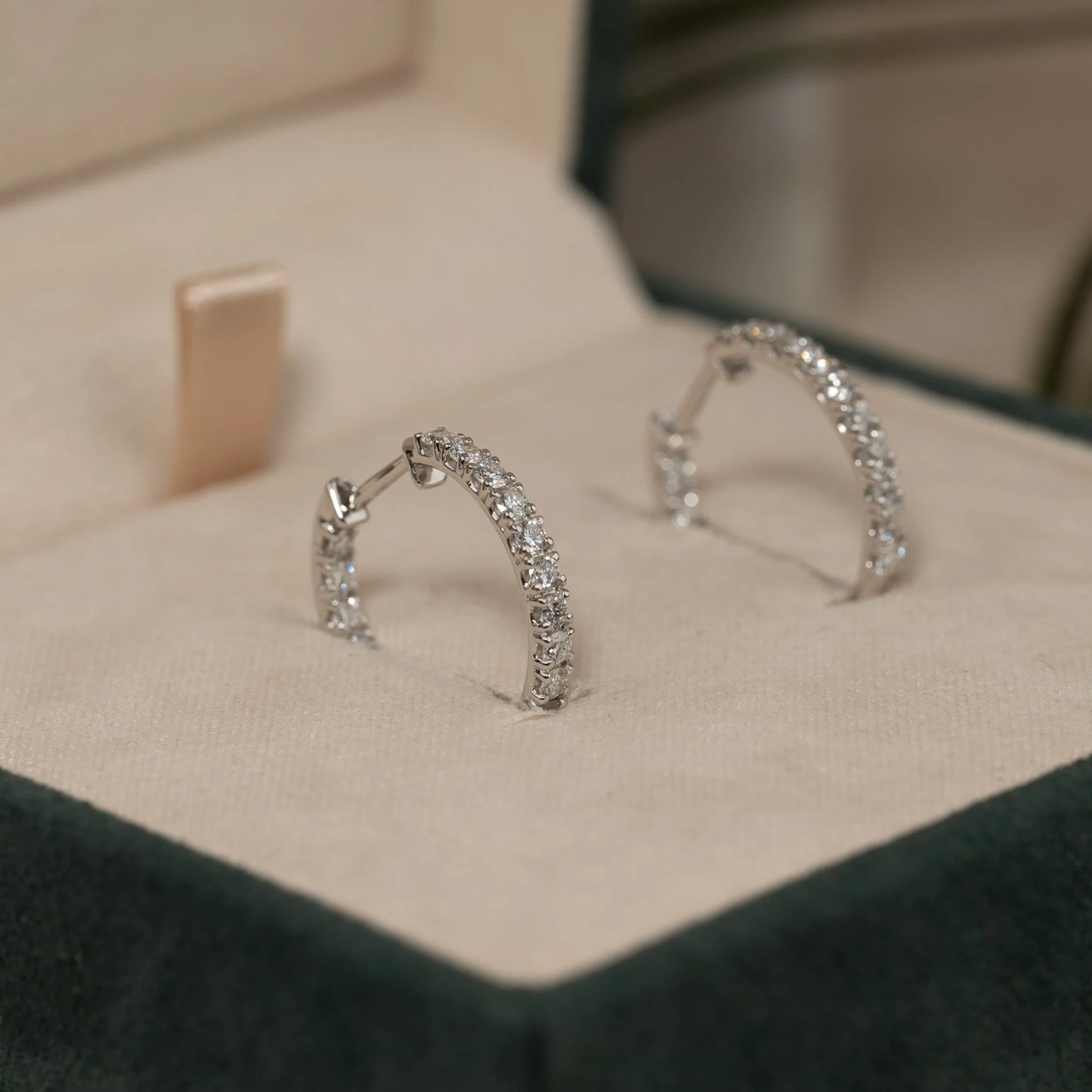 DOUBLE SET LAB-DIAMOND CREOL EARRING - 1.0ct - WG - Image 5