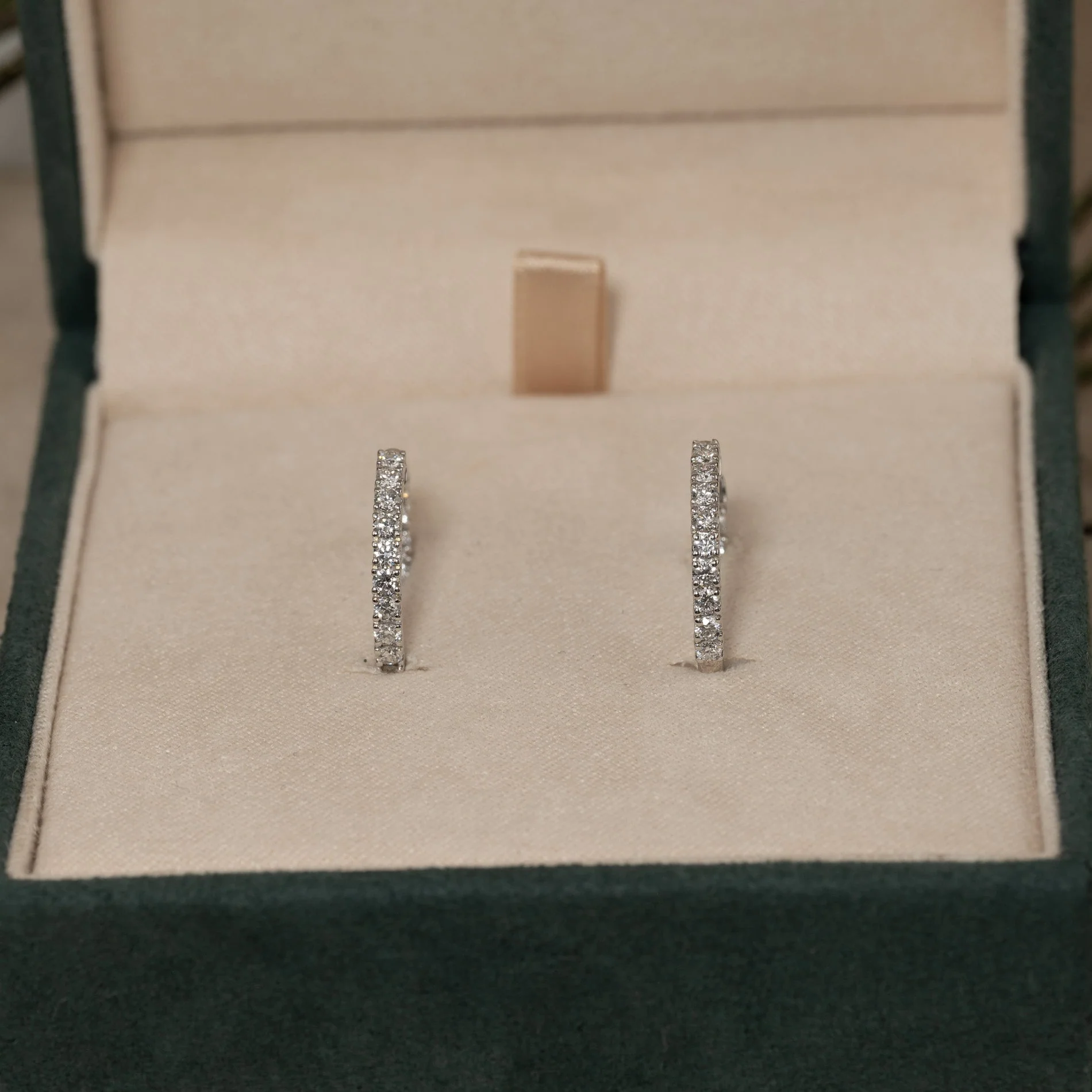 DOUBLE SET LAB-DIAMOND CREOL EARRING - 1.0ct - WG - Image 7